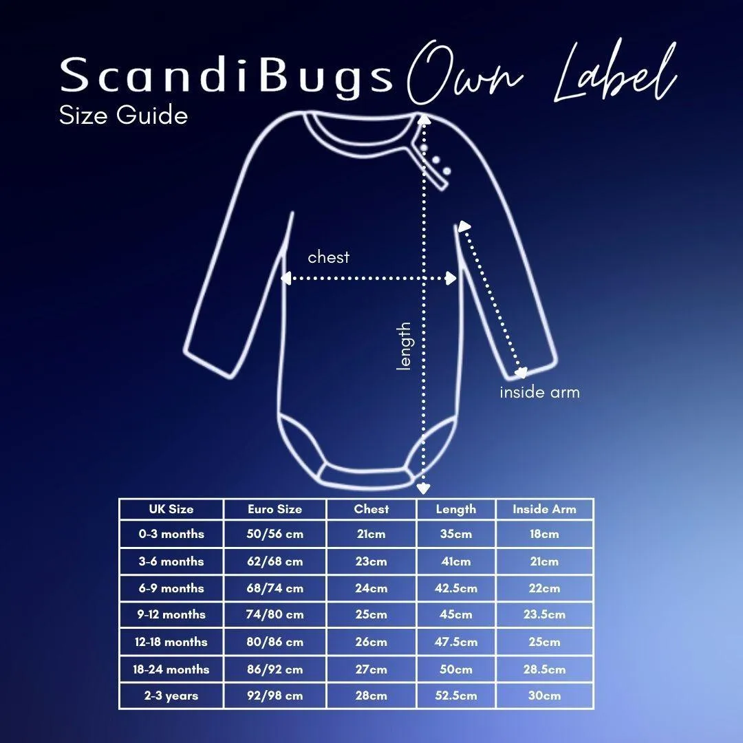 ScandiBugs Own Label Organic Long Sleeve Vest - Peacock Blue