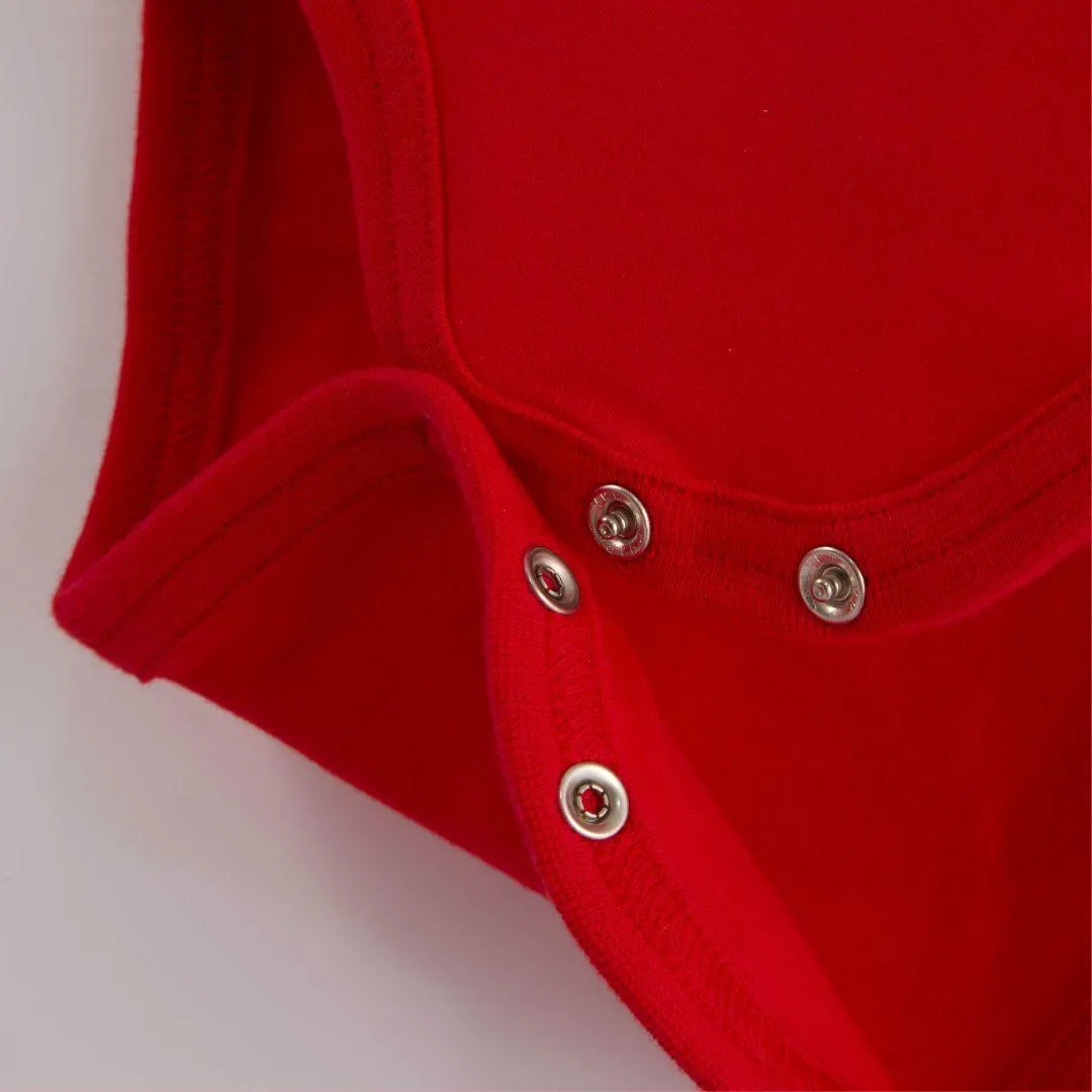 ScandiBugs Own Label Organic Long Sleeve Vest - Roaring Red