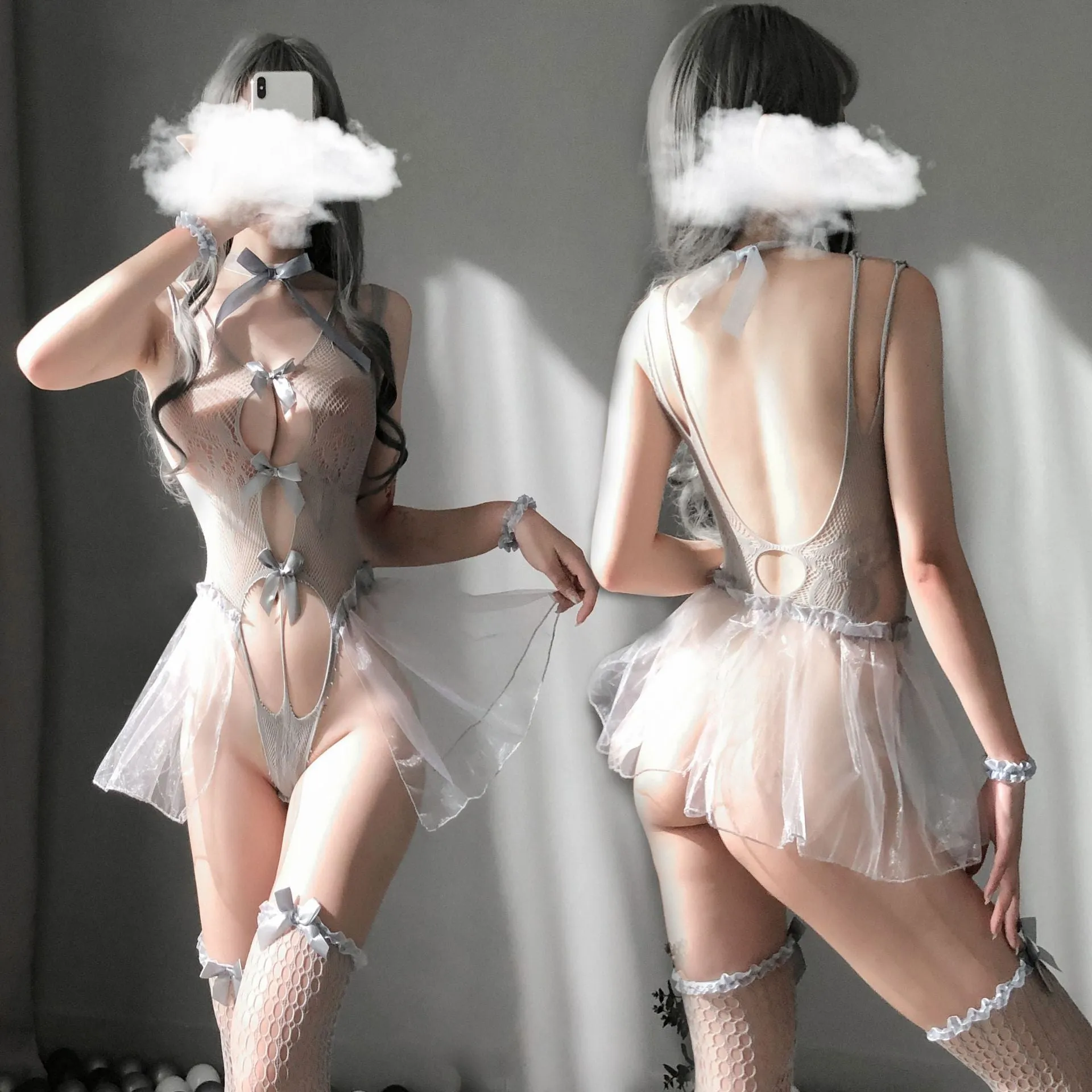 Sexy Lingerie Transparent Sexy Pajamas Bra Set Super