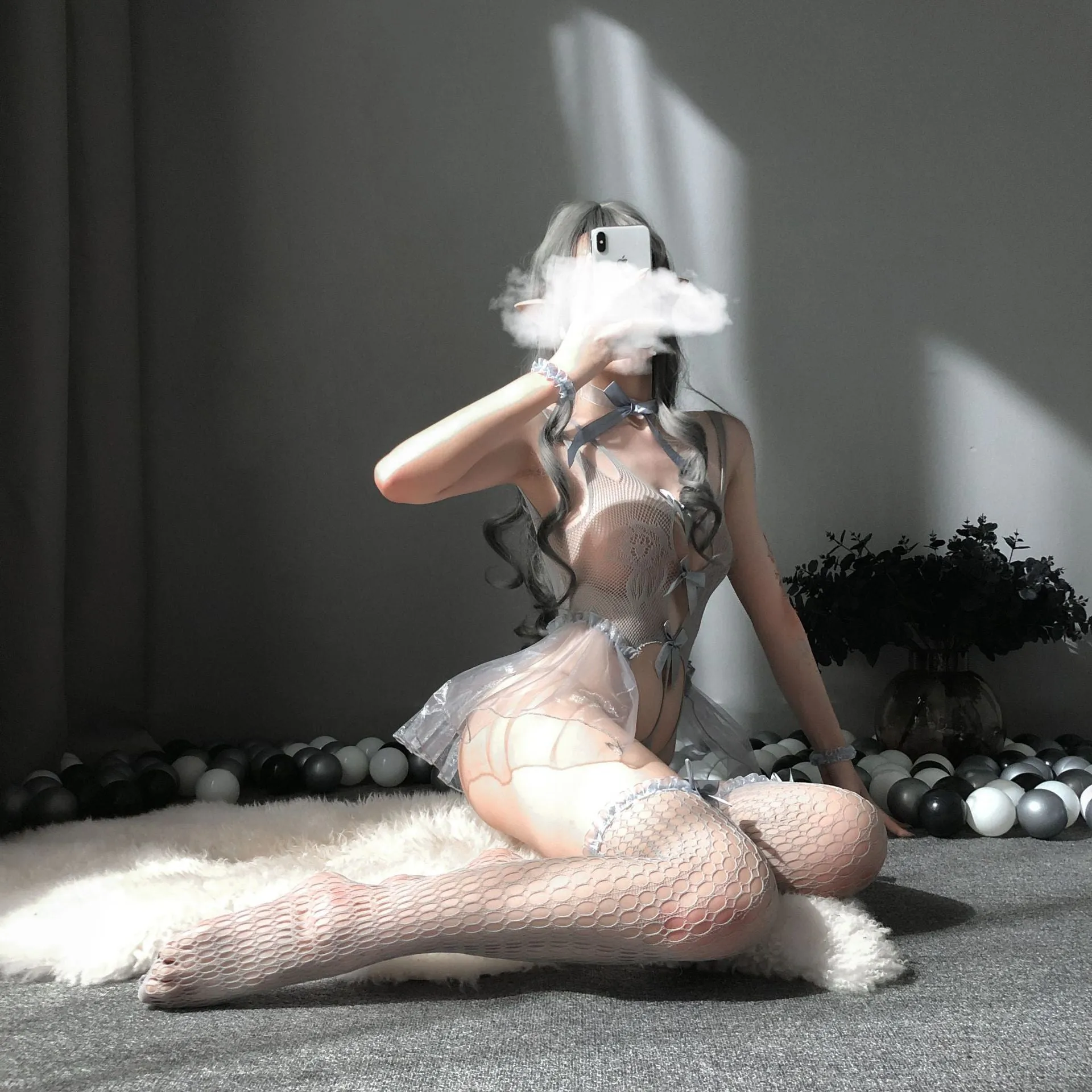 Sexy Lingerie Transparent Sexy Pajamas Bra Set Super