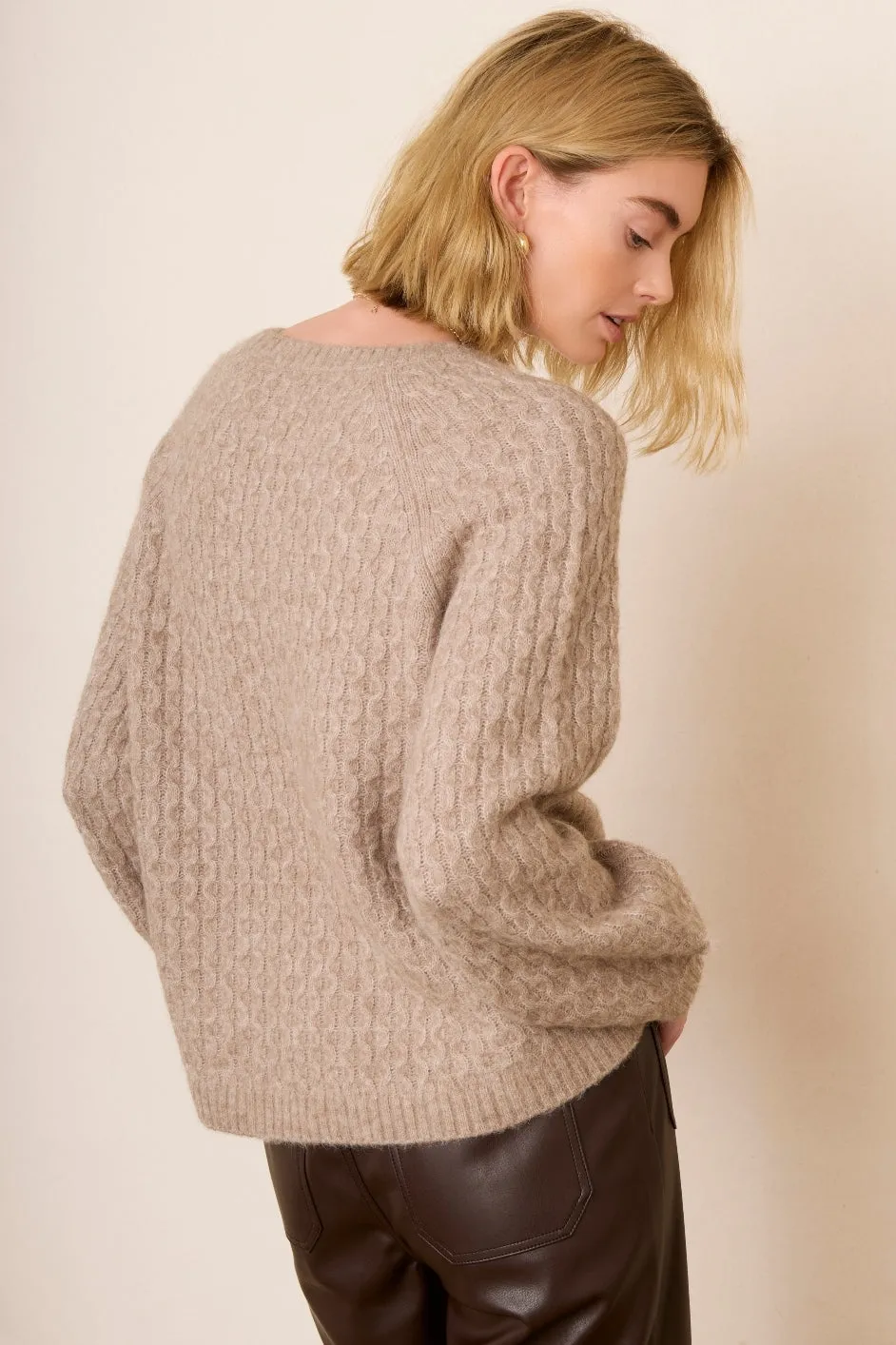 Shelli Fluffy Jumper - Taupe