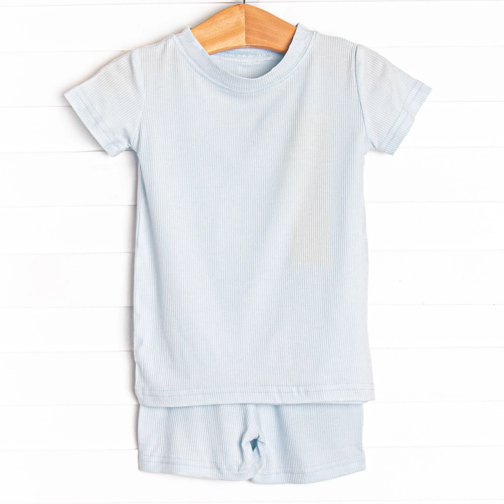 Simple Slumber Bamboo Pajama Short Set, Blue