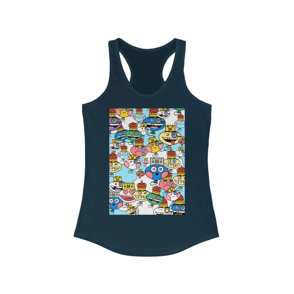 SKY COMMANDER SHIP Blue Ideal Racerback Tank