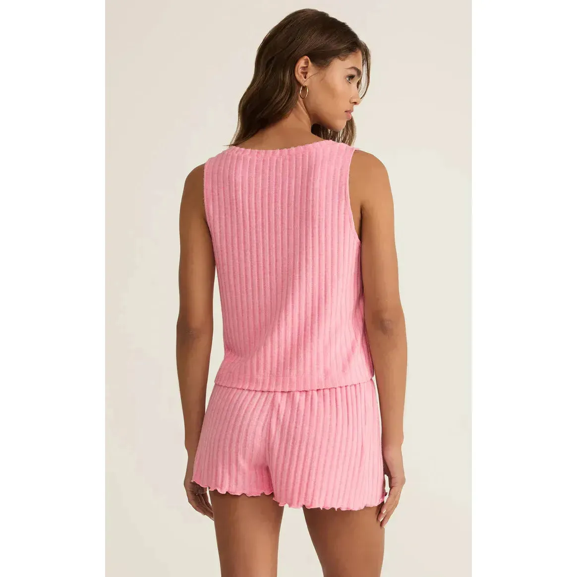 Sloane V-Neck Silky Rib Tank
