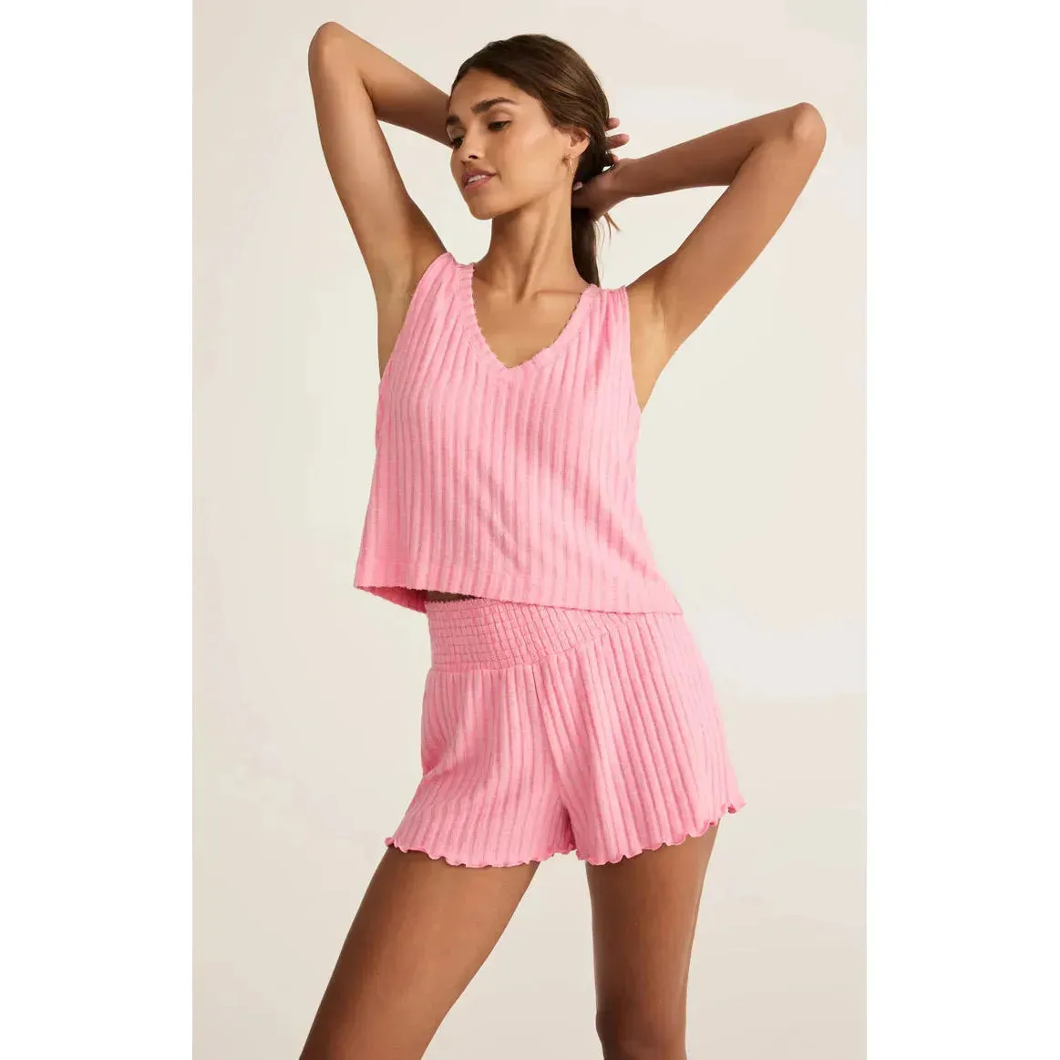 Sloane V-Neck Silky Rib Tank