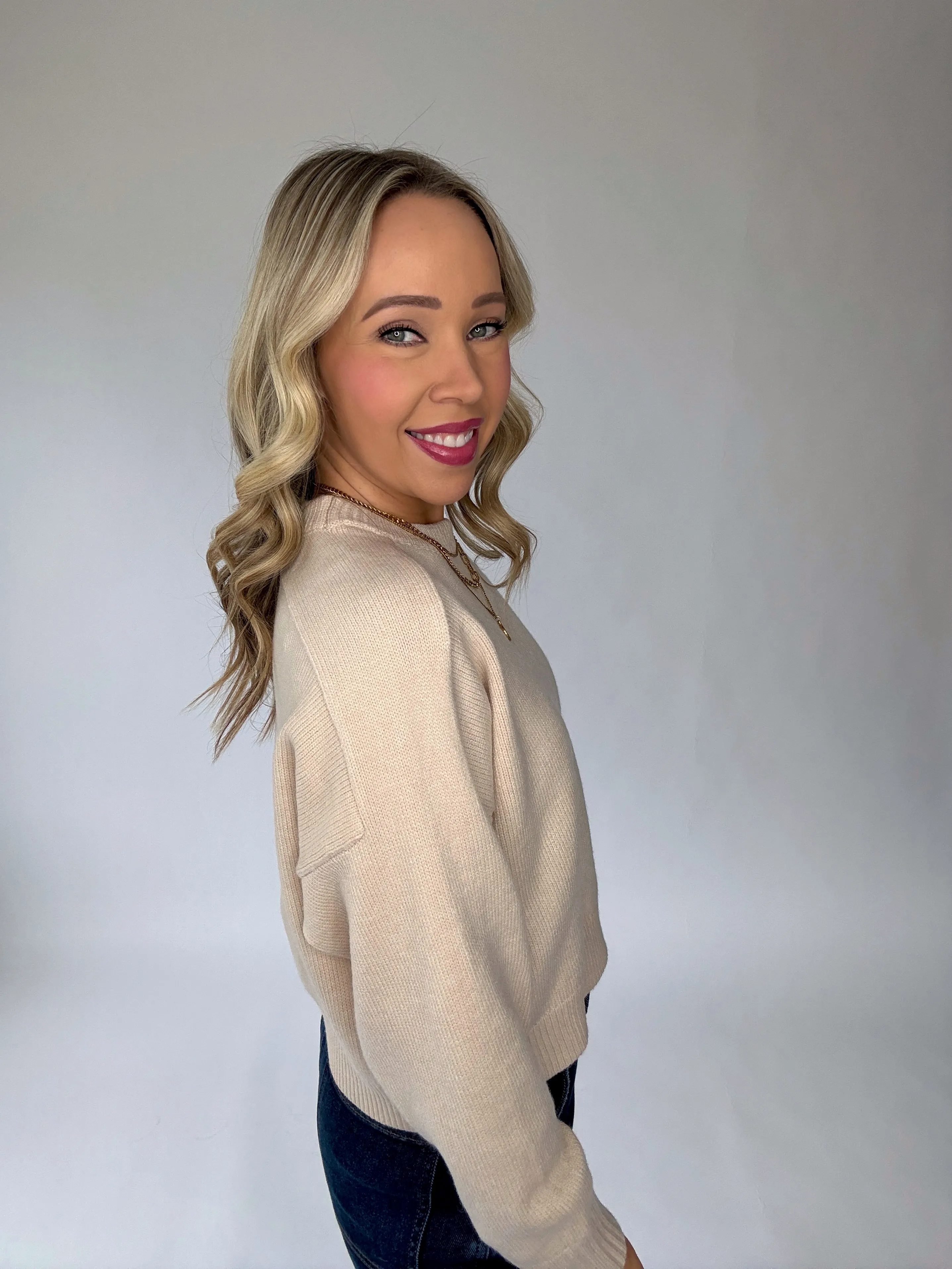 Soft Horizon Sweater - Light Taupe