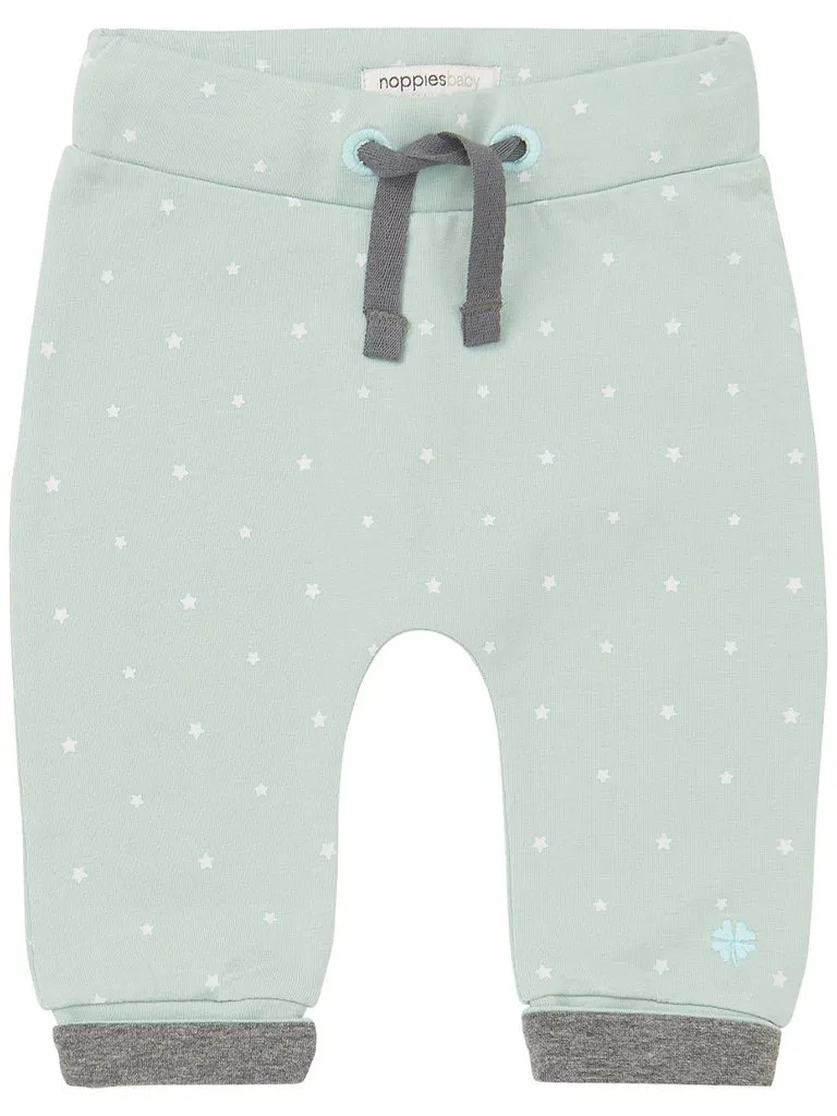 Soft Jersey Trousers - Mint with White Stars