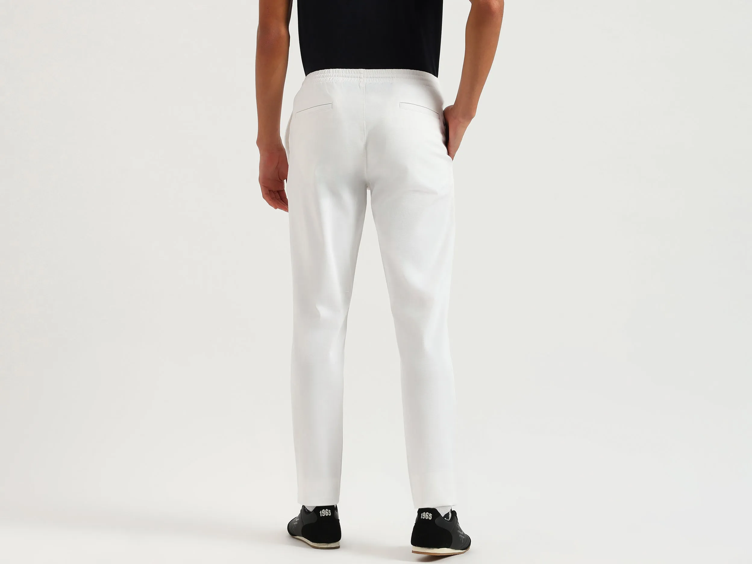 Solid Relaxed Fit Trousers