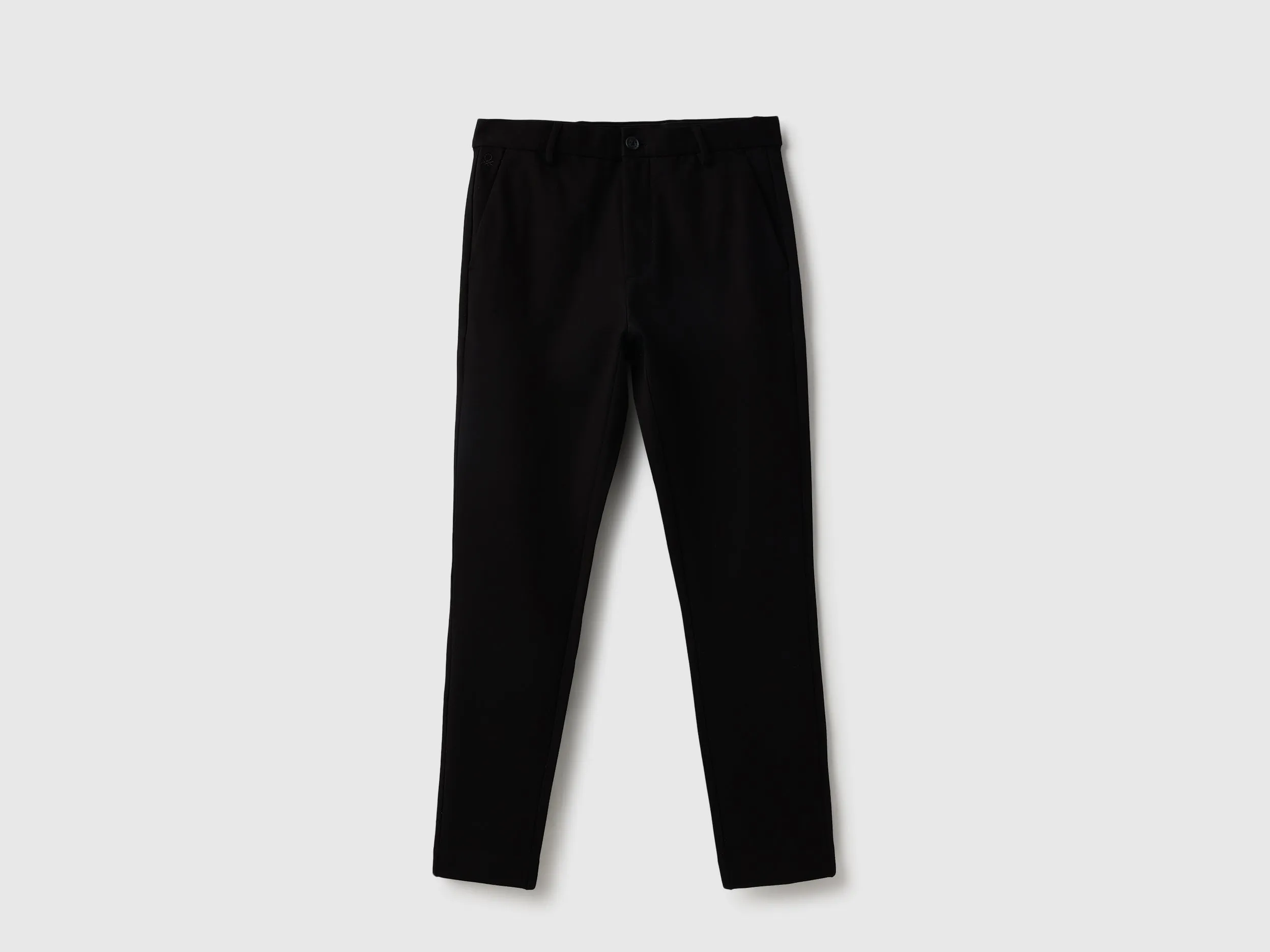 Solid Slim Fit Premium Knit Trousers