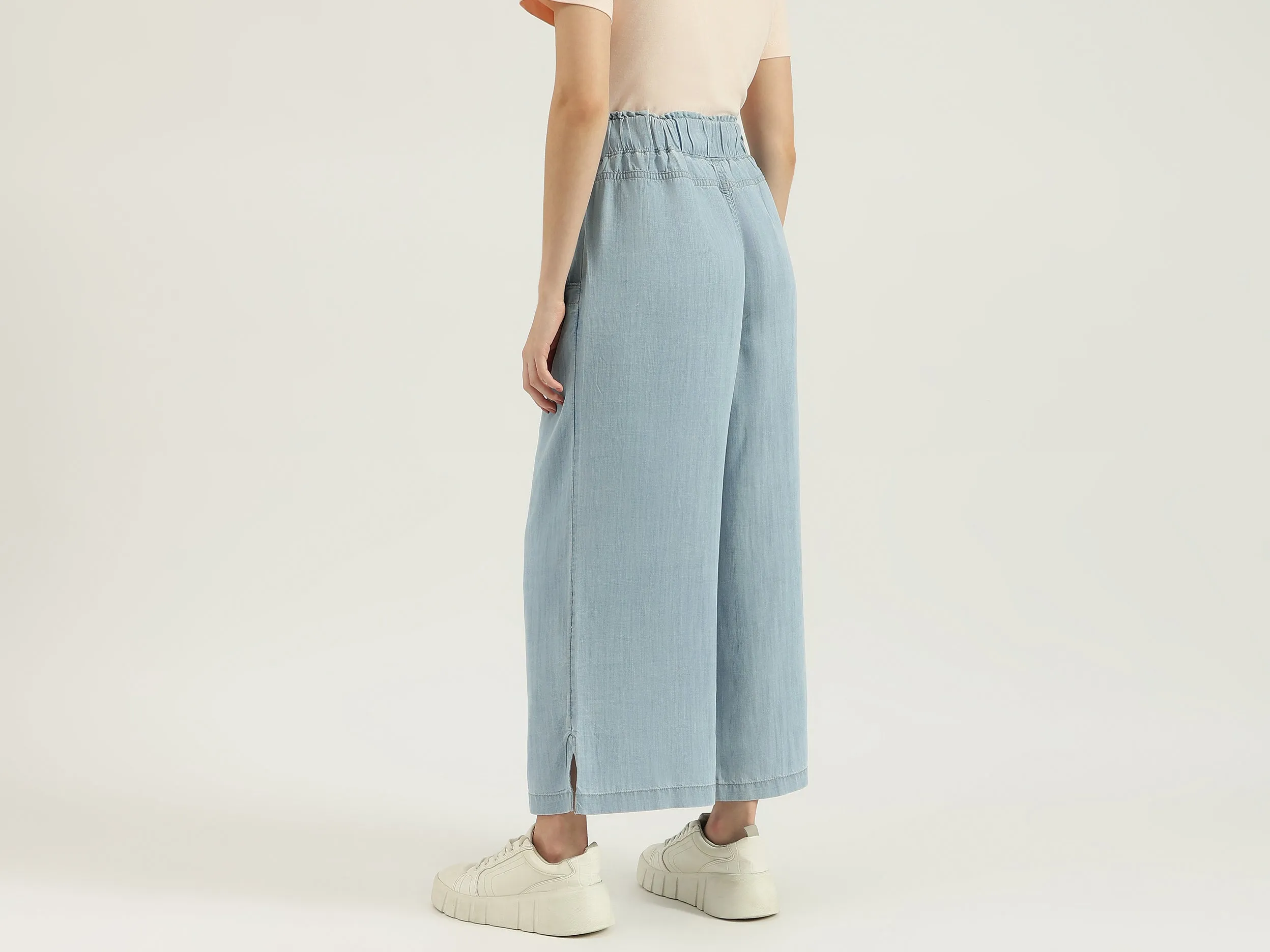 Solid Wide Leg Pants