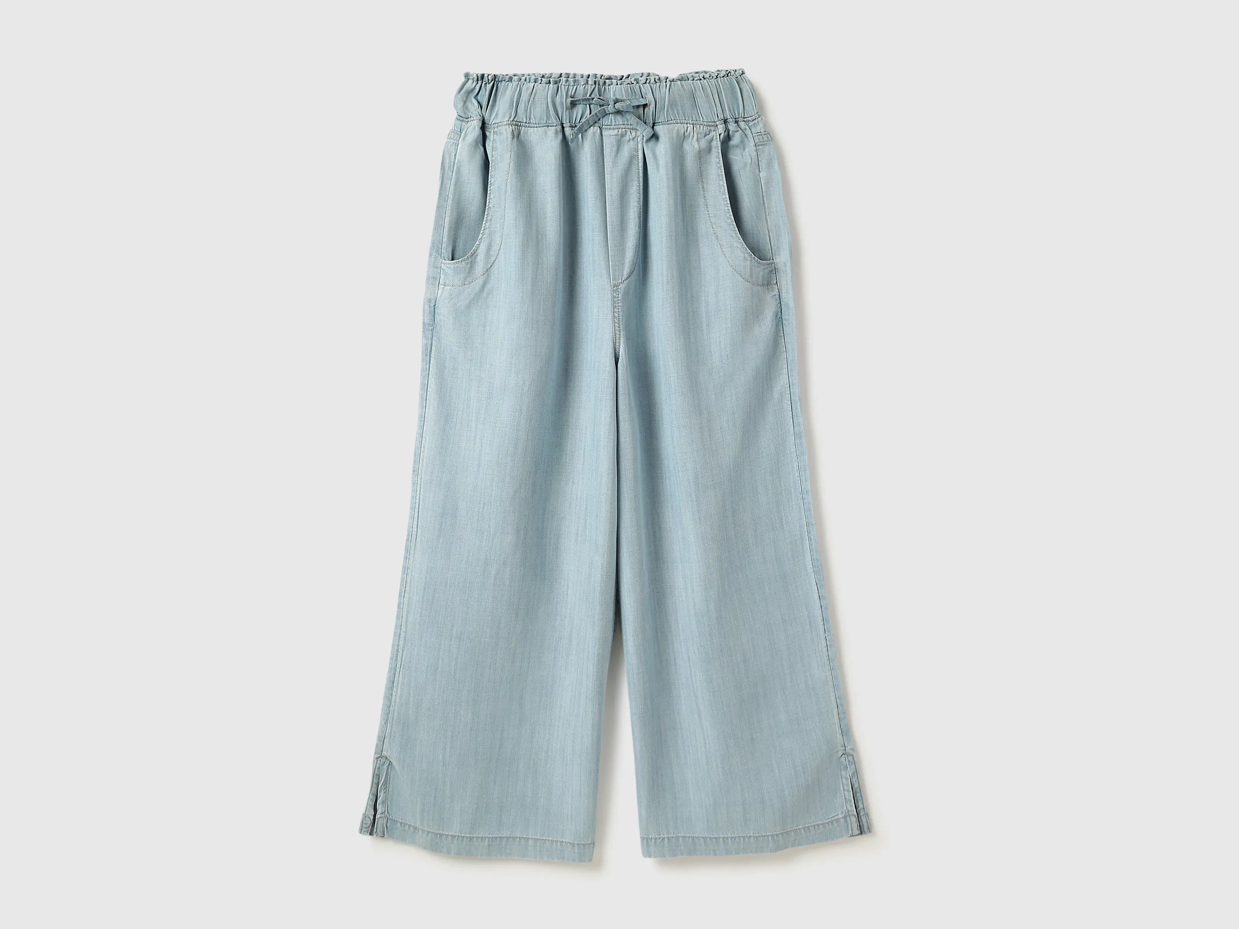 Solid Wide Leg Pants
