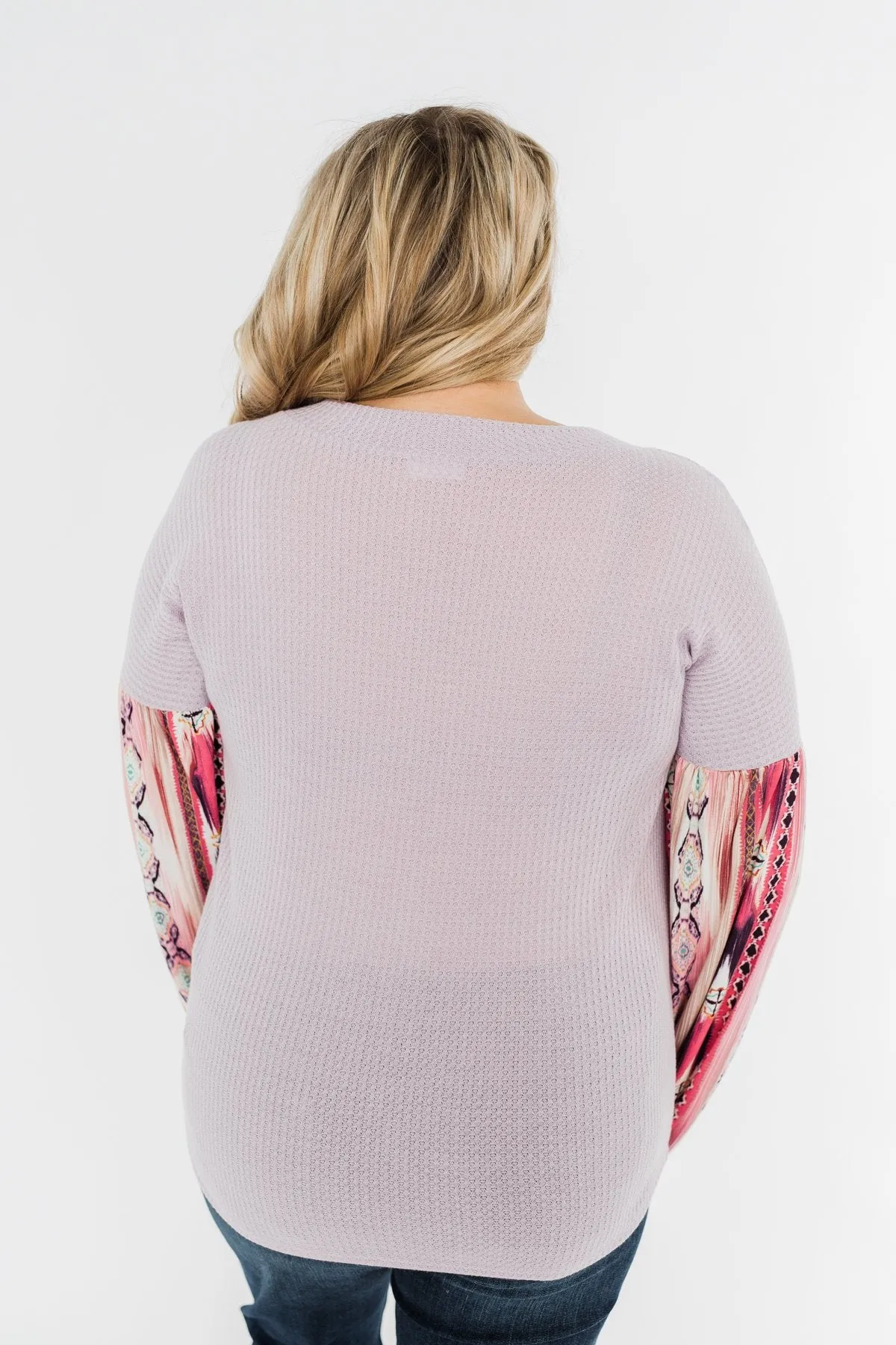 Something For You Waffle Knit Top- Lavender