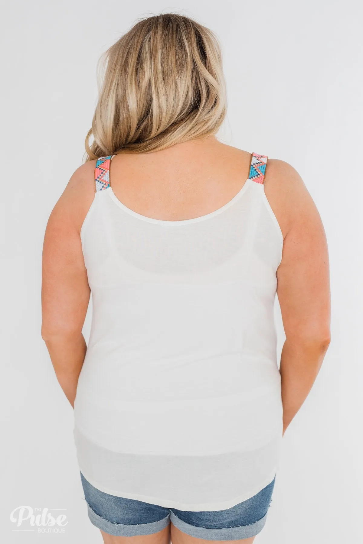 Somewhere Waiting for Me Twist Tank Top- Ivory