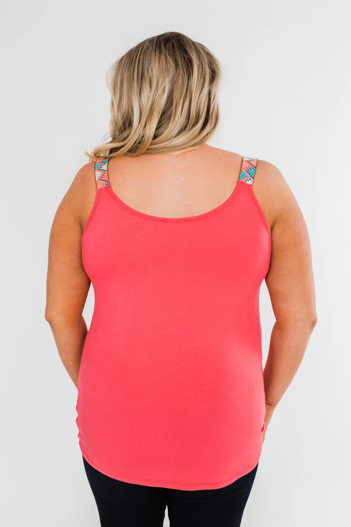 Somewhere Waiting for Me Twist Tank Top- Punch Pink