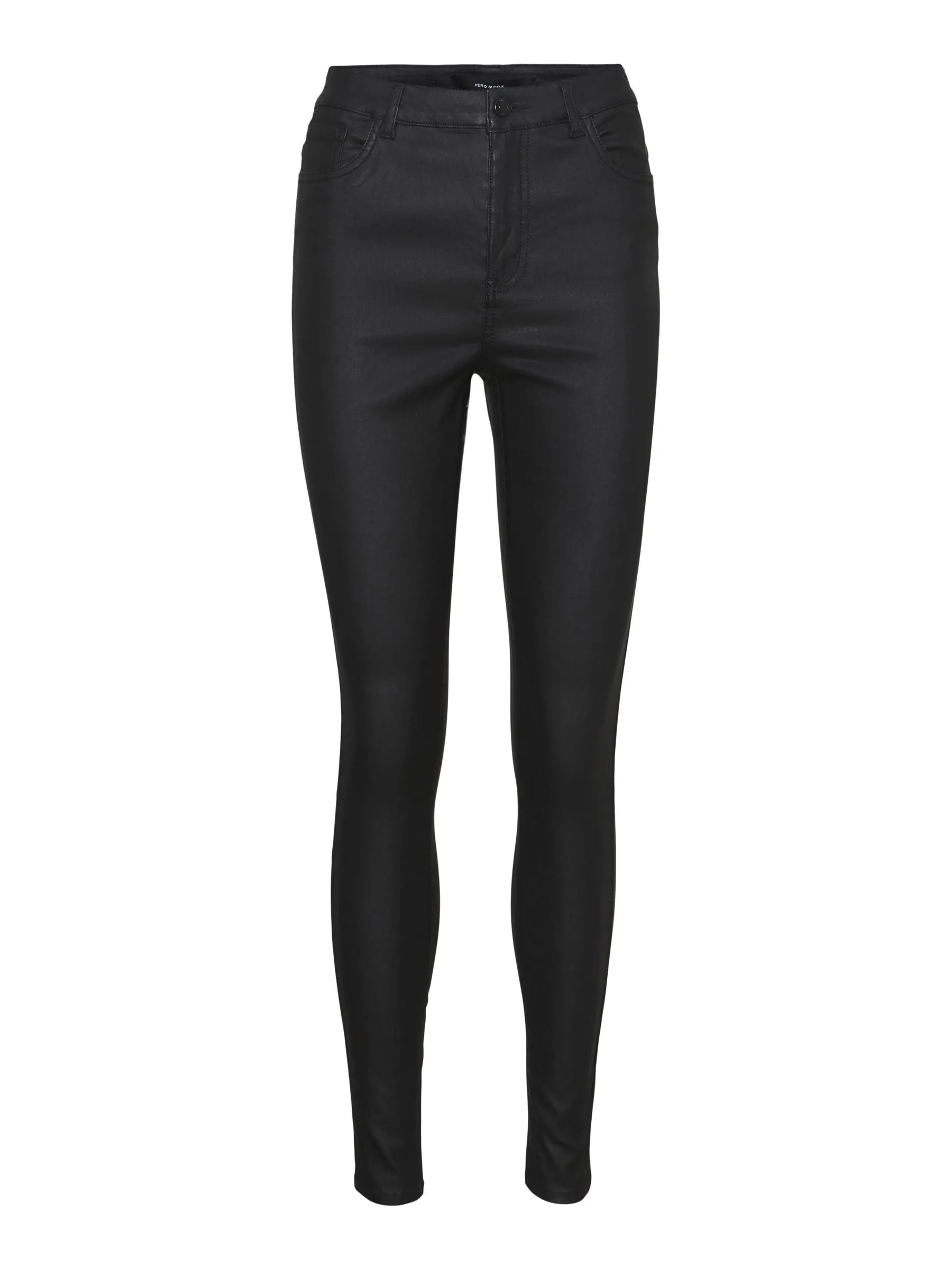 sophia High rise Skinny Coated Jean - Black