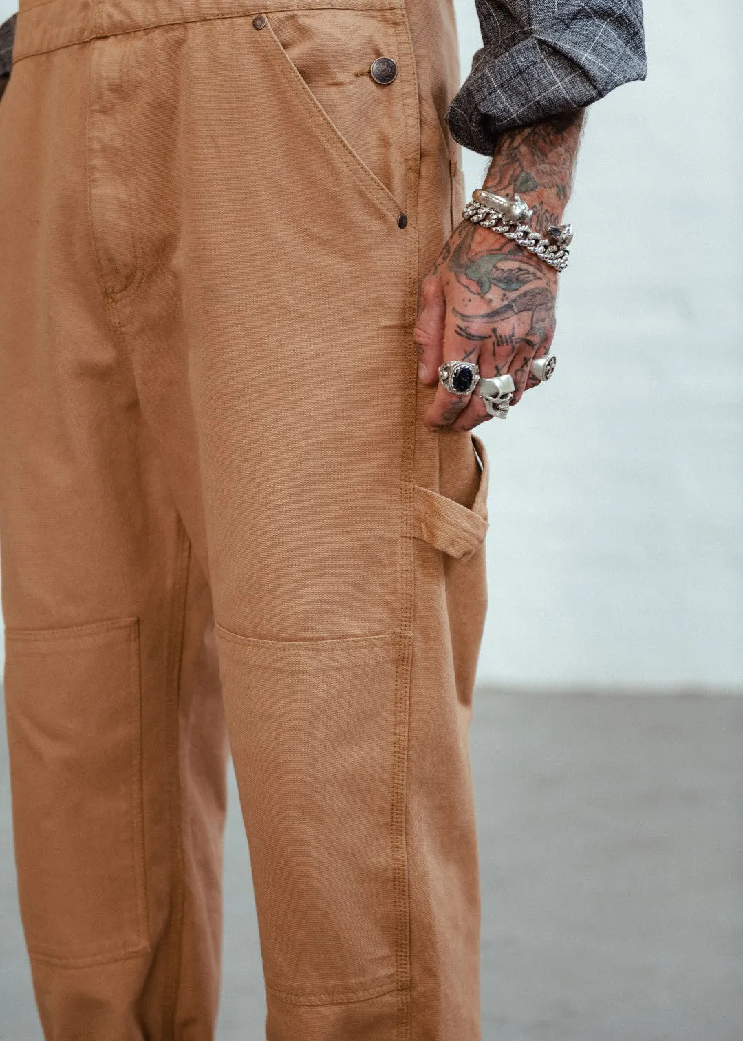 Stan Workwear Dungarees Brown