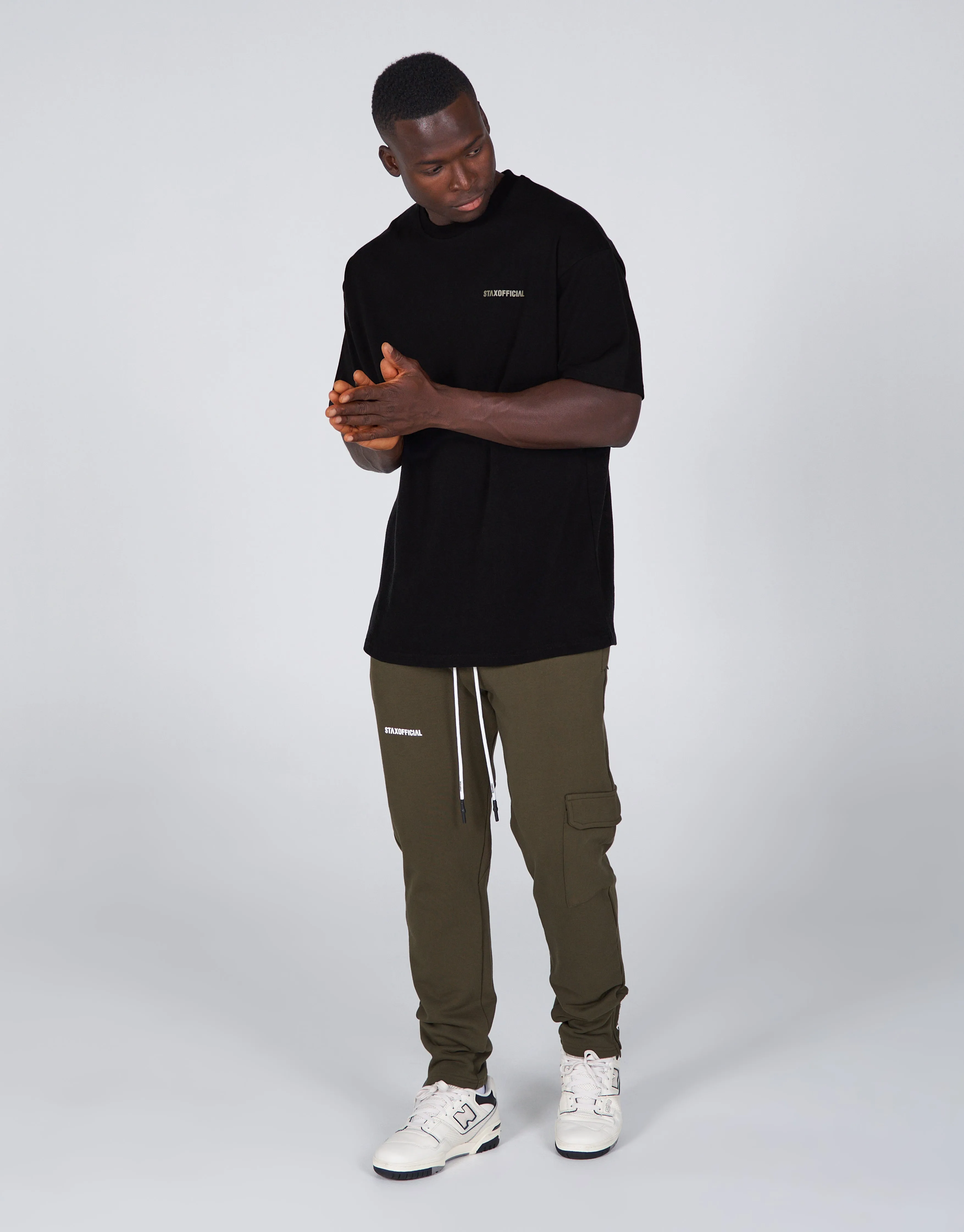 Standard Fit Tee - Black/ Khaki Logo