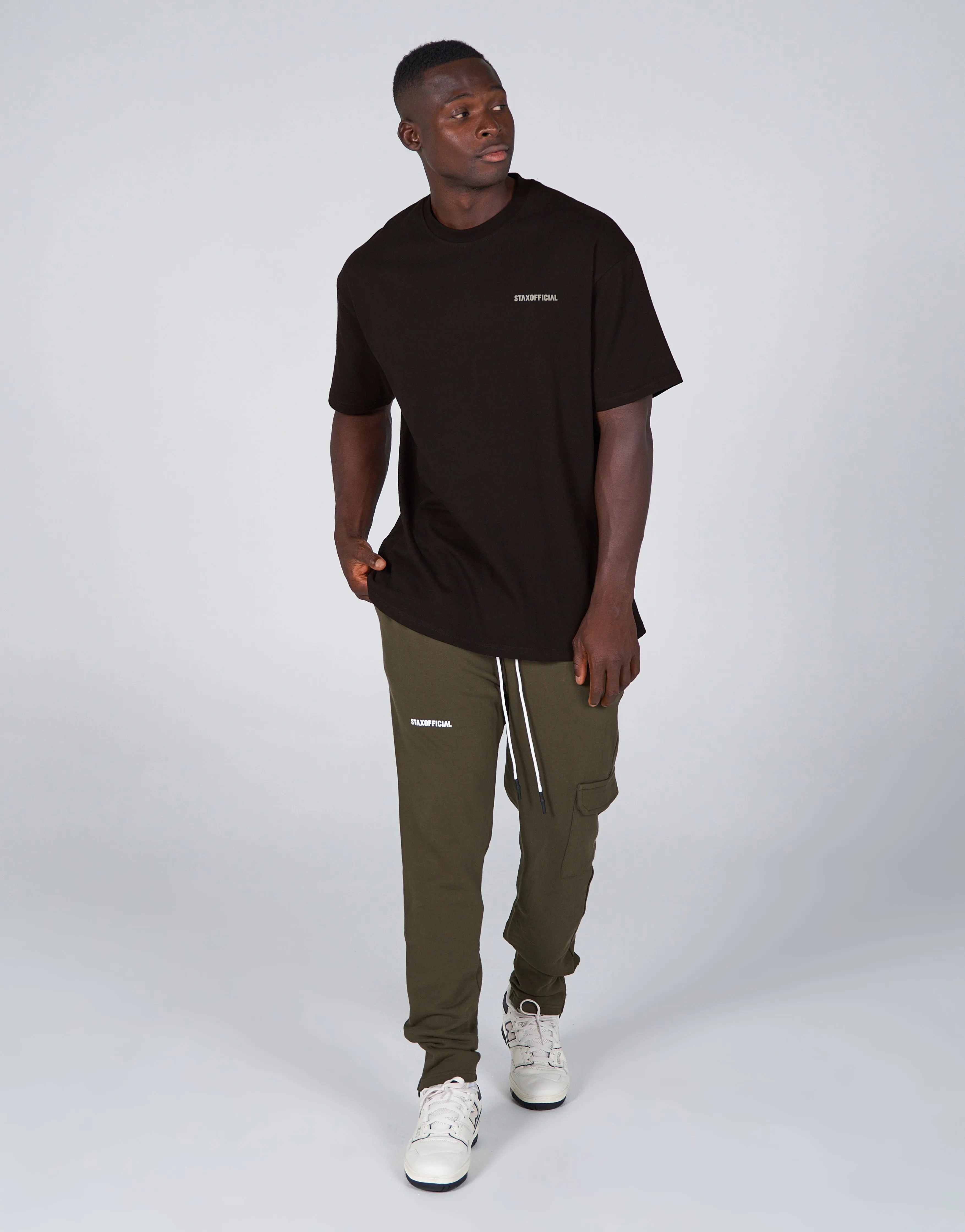Standard Fit Tee - Black/ Khaki Logo