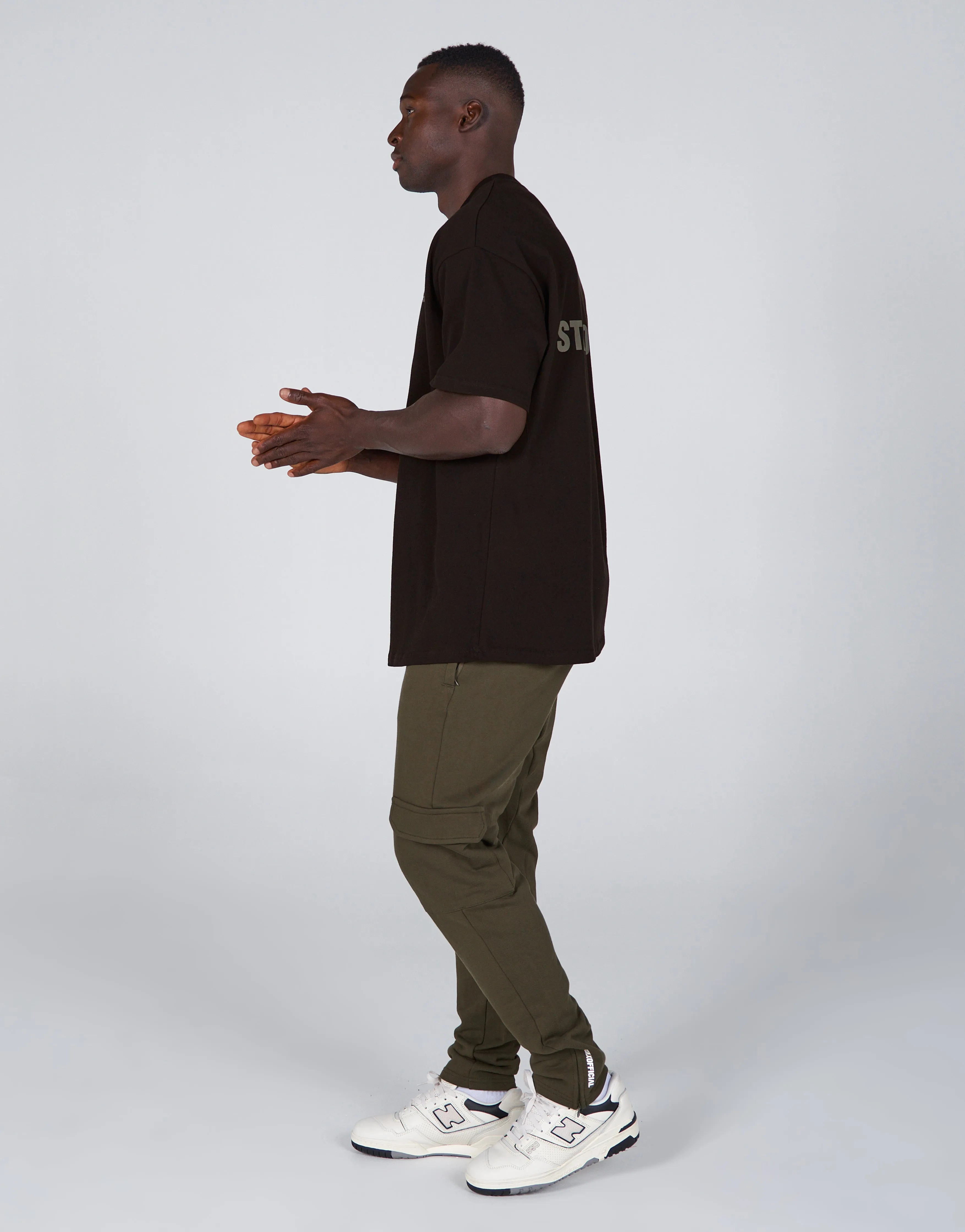 Standard Fit Tee - Black/ Khaki Logo