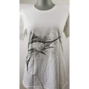 Steve Whitlock Signature Women's Tone on Tone Marlin SS Slim Cut Shirts