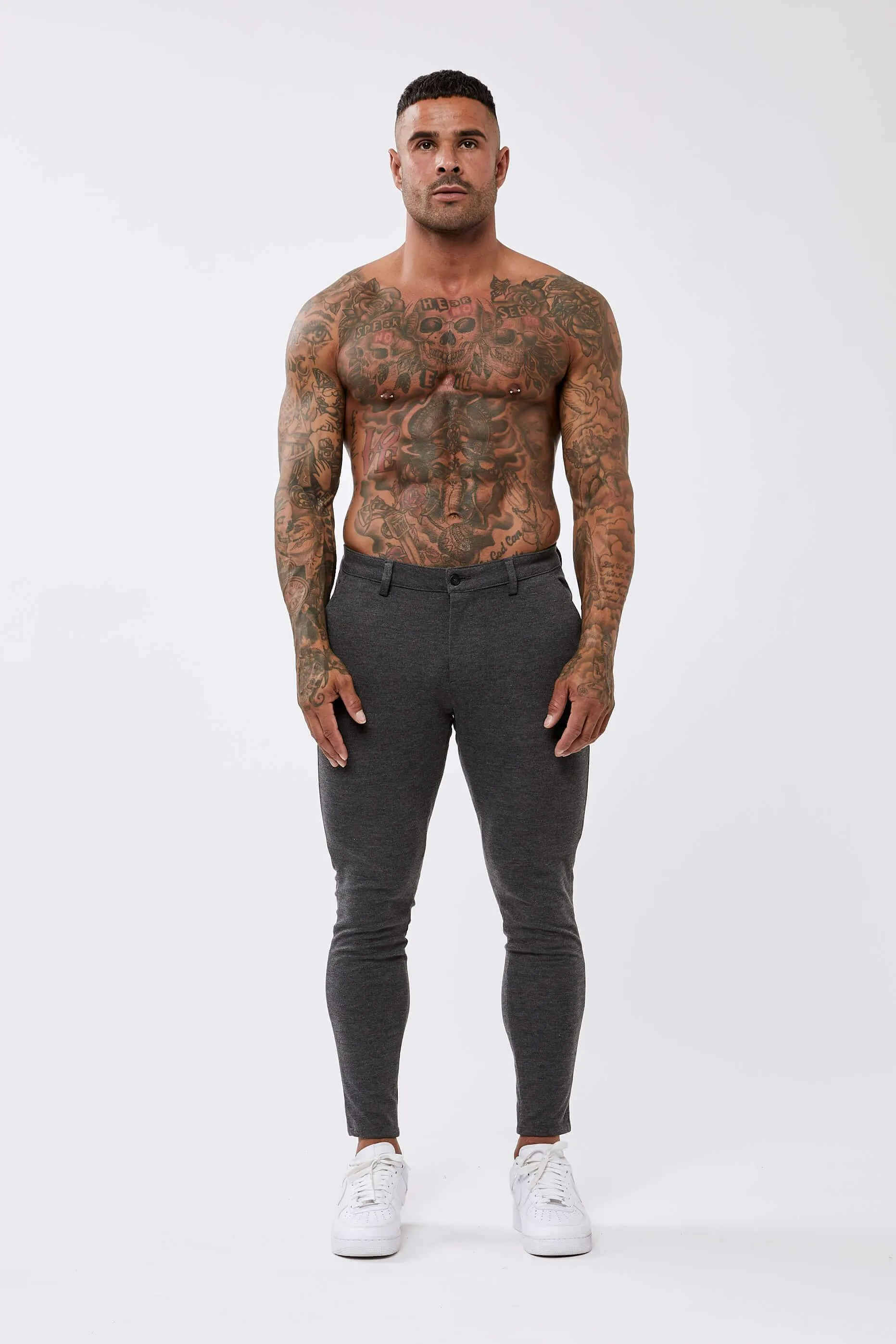 STRETCH TROUSER CHARCOAL - SPRAY-ON FIT