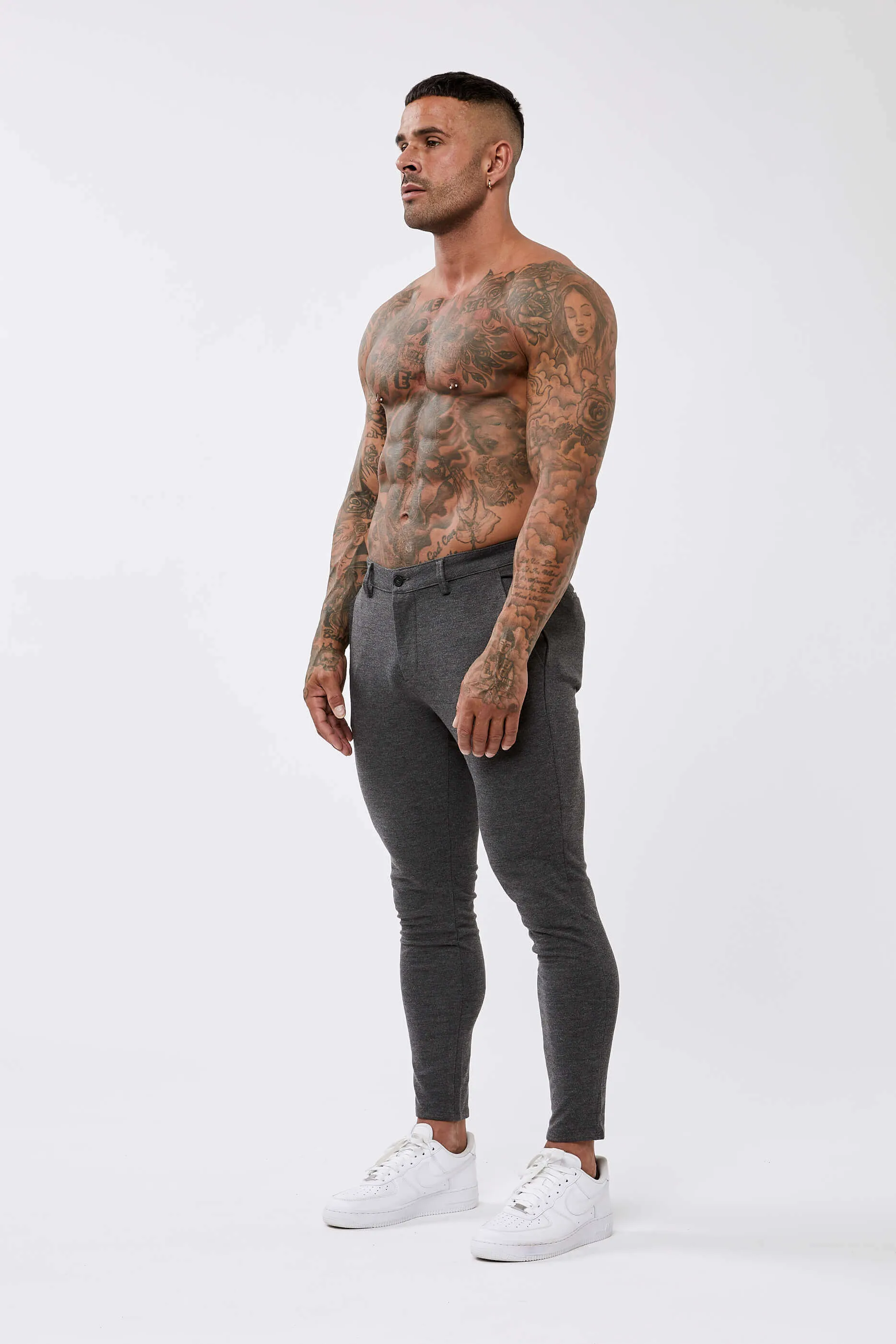 STRETCH TROUSER CHARCOAL - SPRAY-ON FIT
