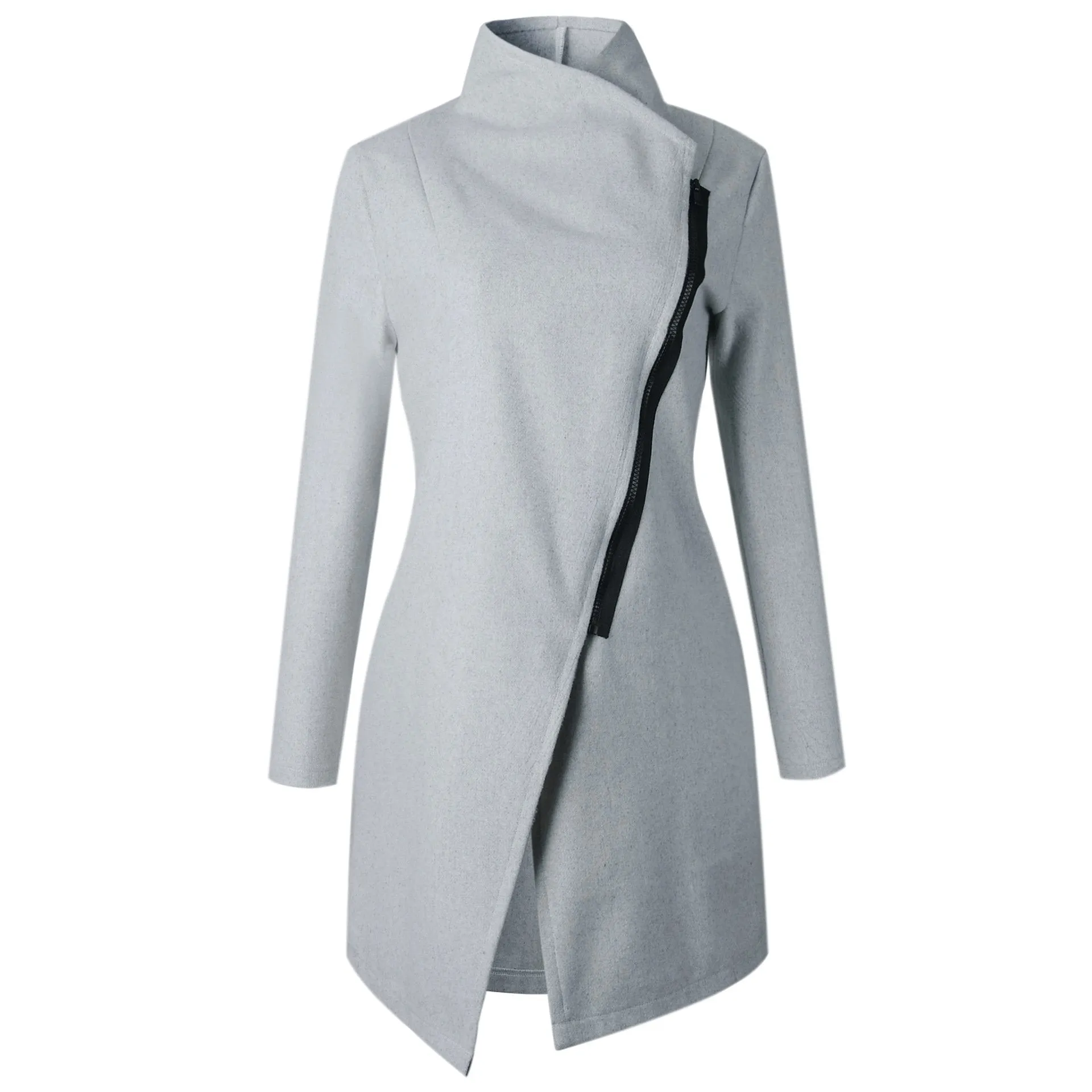 Stunncal Slim Zipper Coat