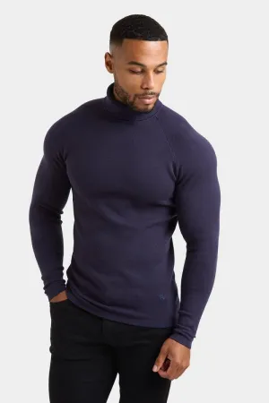 Supersoft Roll Neck in Navy