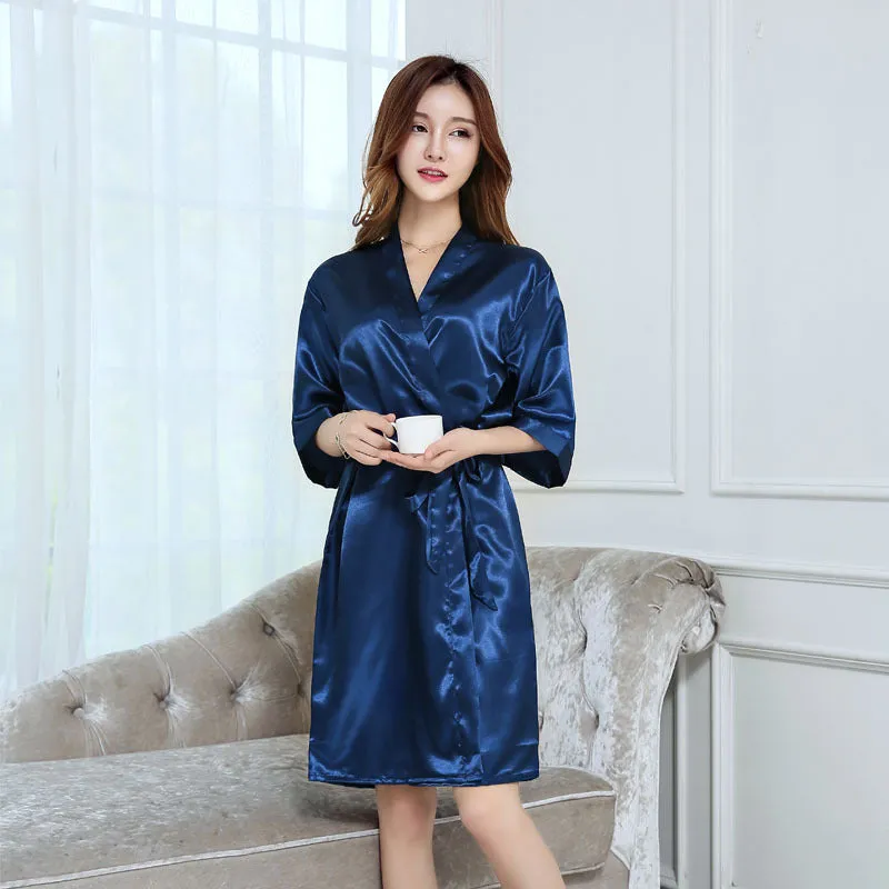 Sweet and Simple Satin Tie Robe
