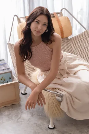 Textured Halter Tee