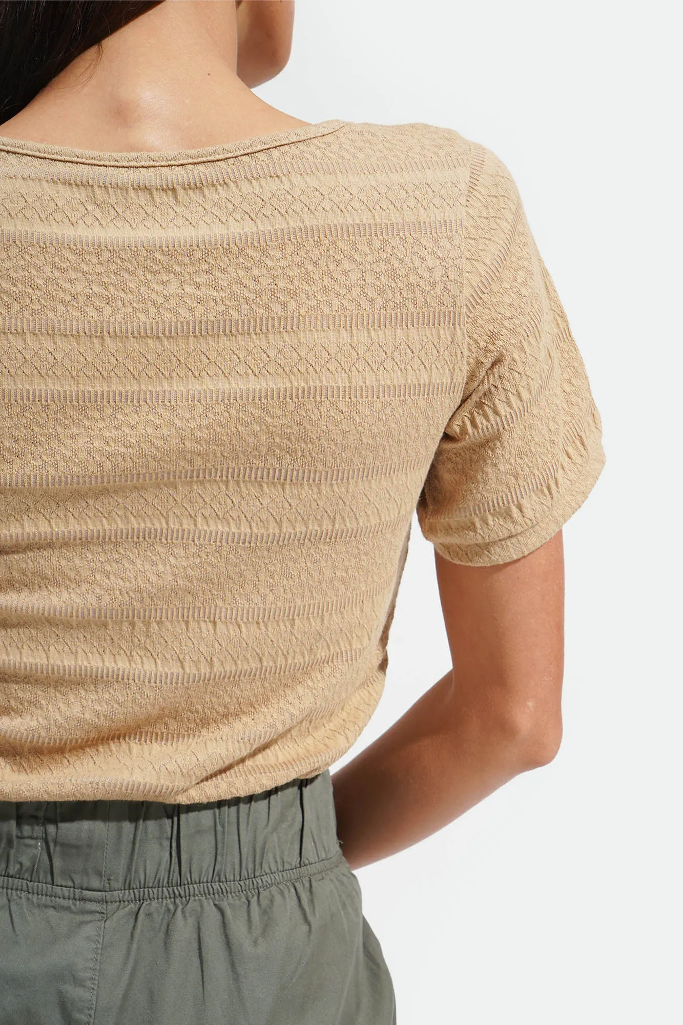 Textured Scoop Neck Tee