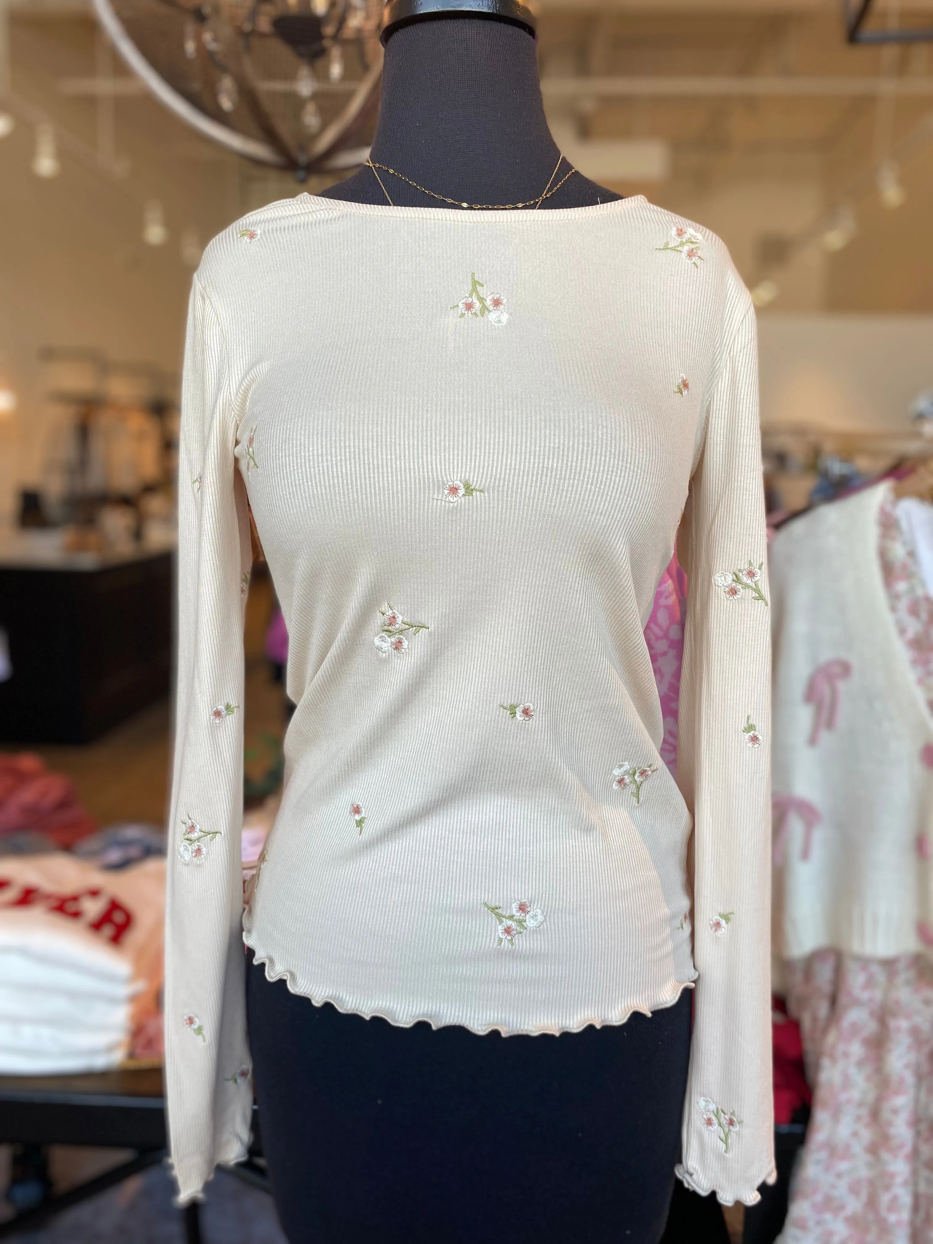 The Ally Floral Embroidered Top