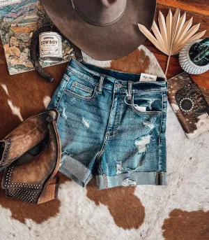 The Cuffy High Rise Denim Short