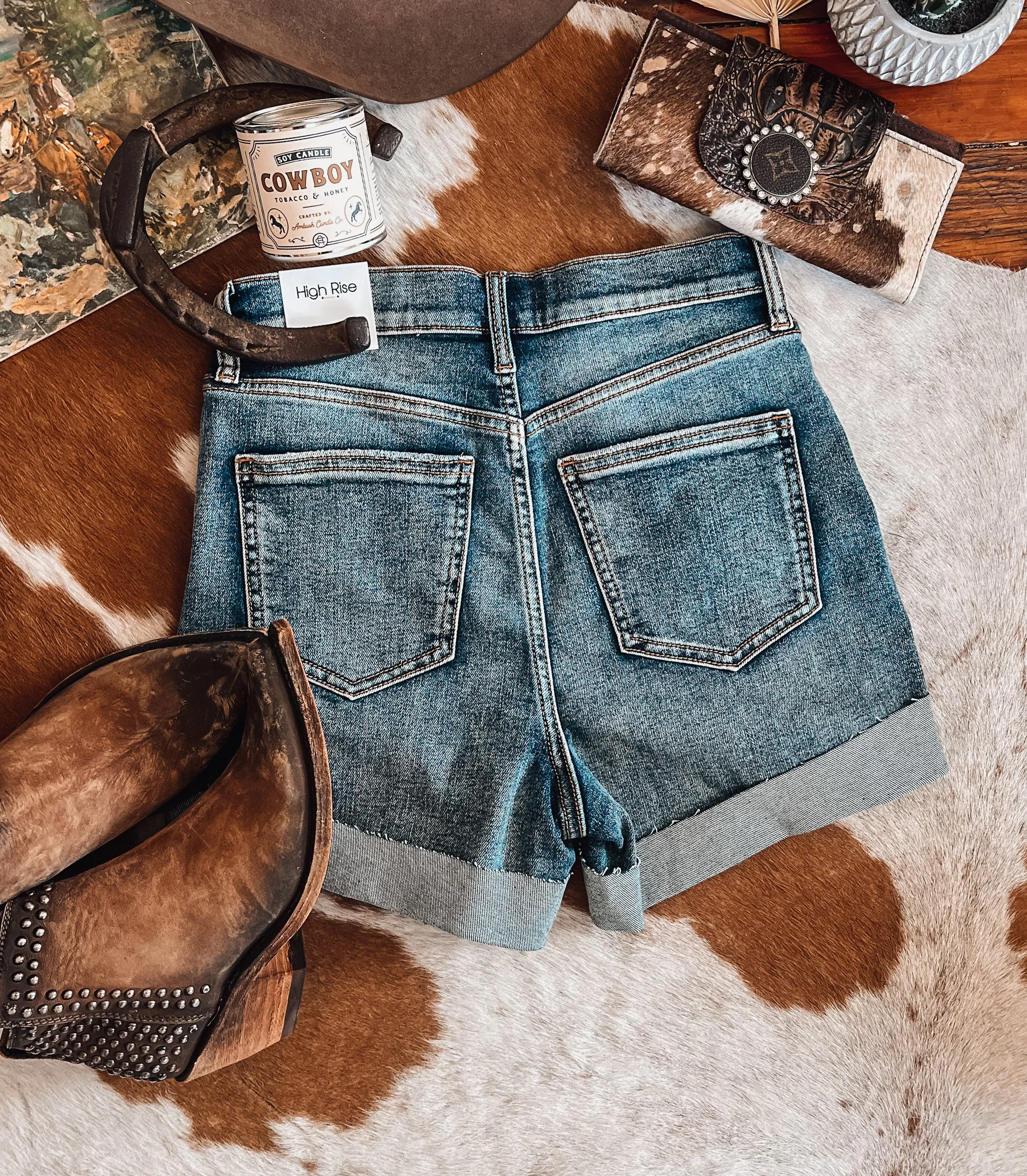 The Cuffy High Rise Denim Short