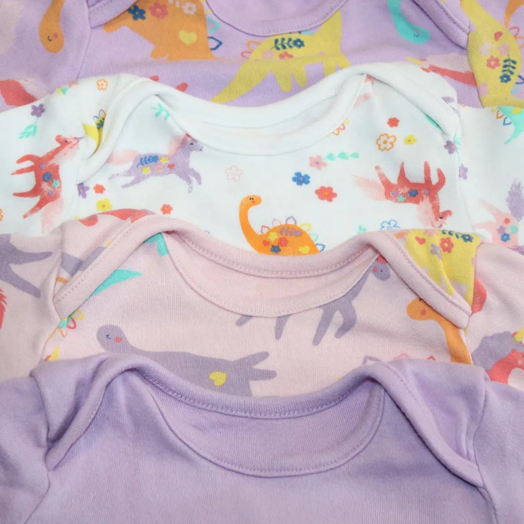 Unicorn/Dino Long Sleeved Vests x4