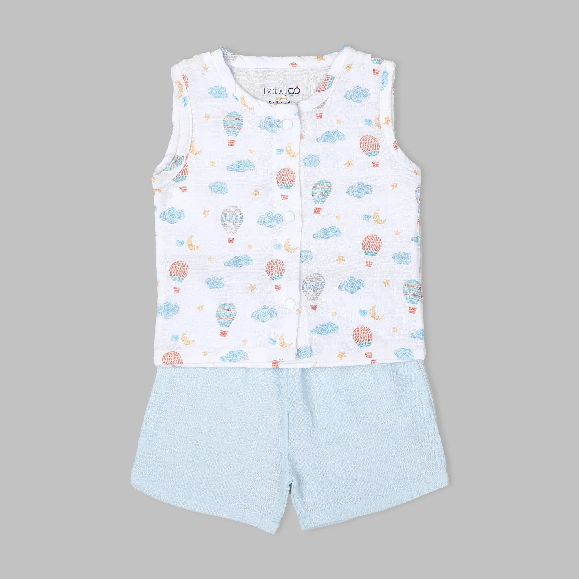 Up & Away and Blue Unisex Muslin Set