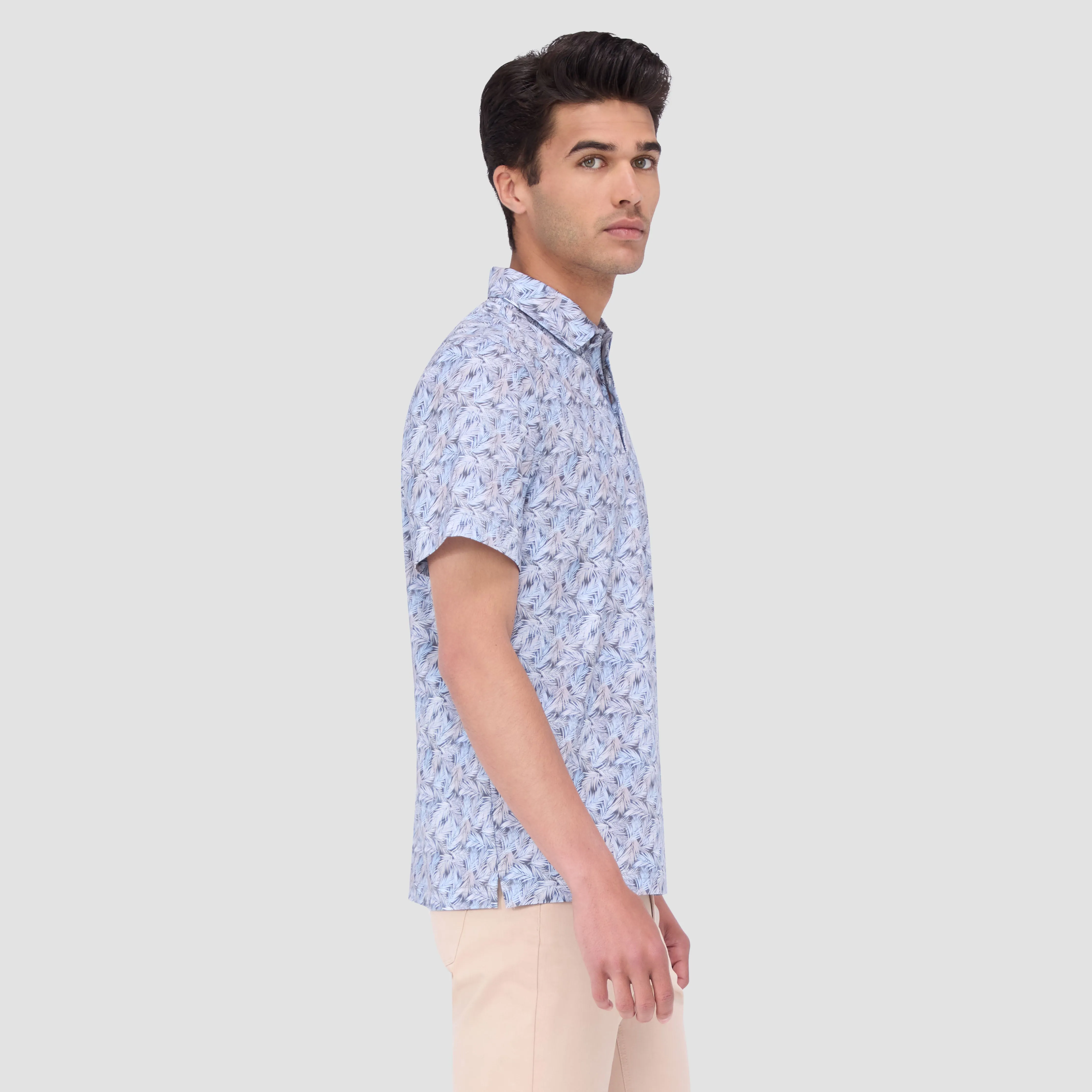 Victor Leaf Print OoohCotton Polo