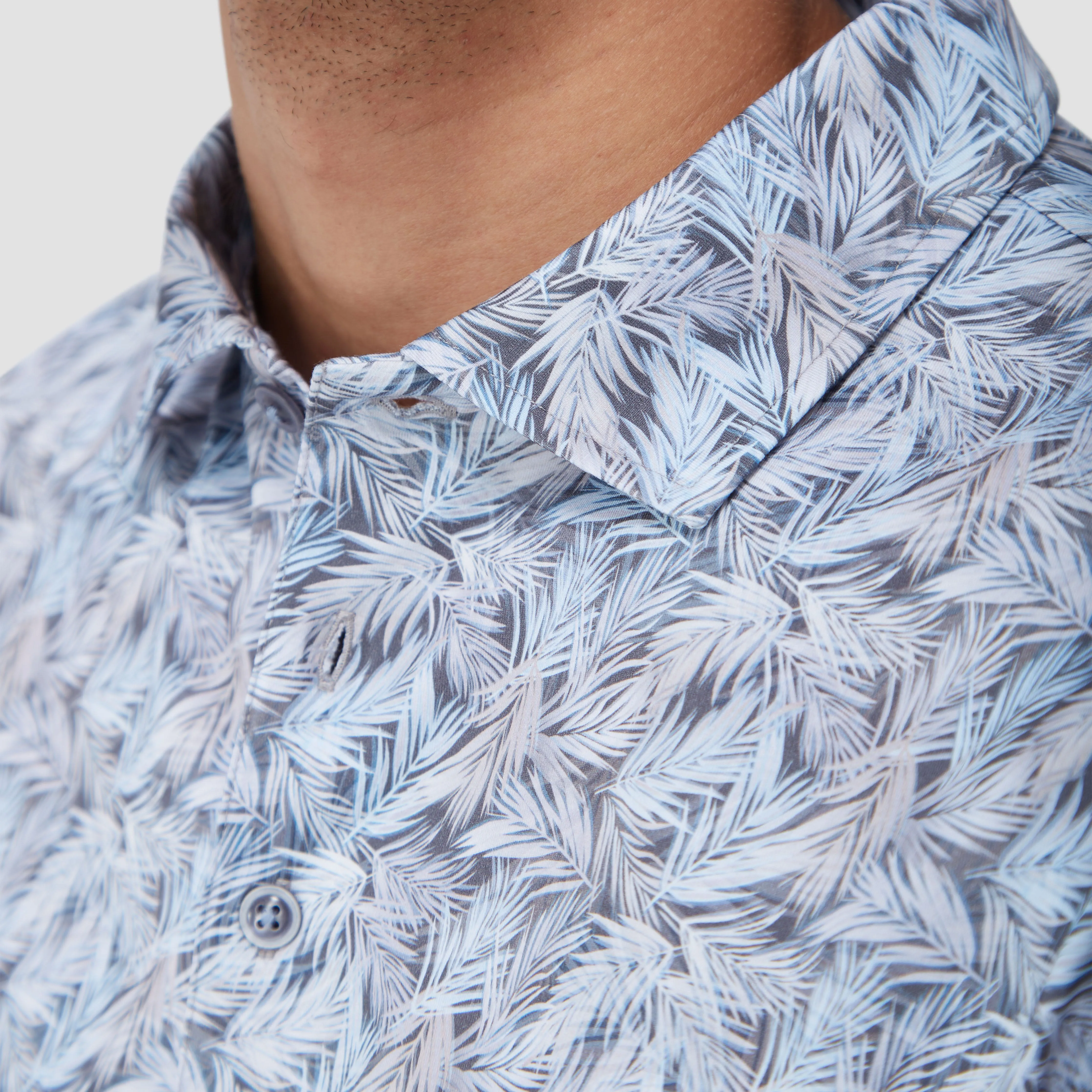Victor Leaf Print OoohCotton Polo
