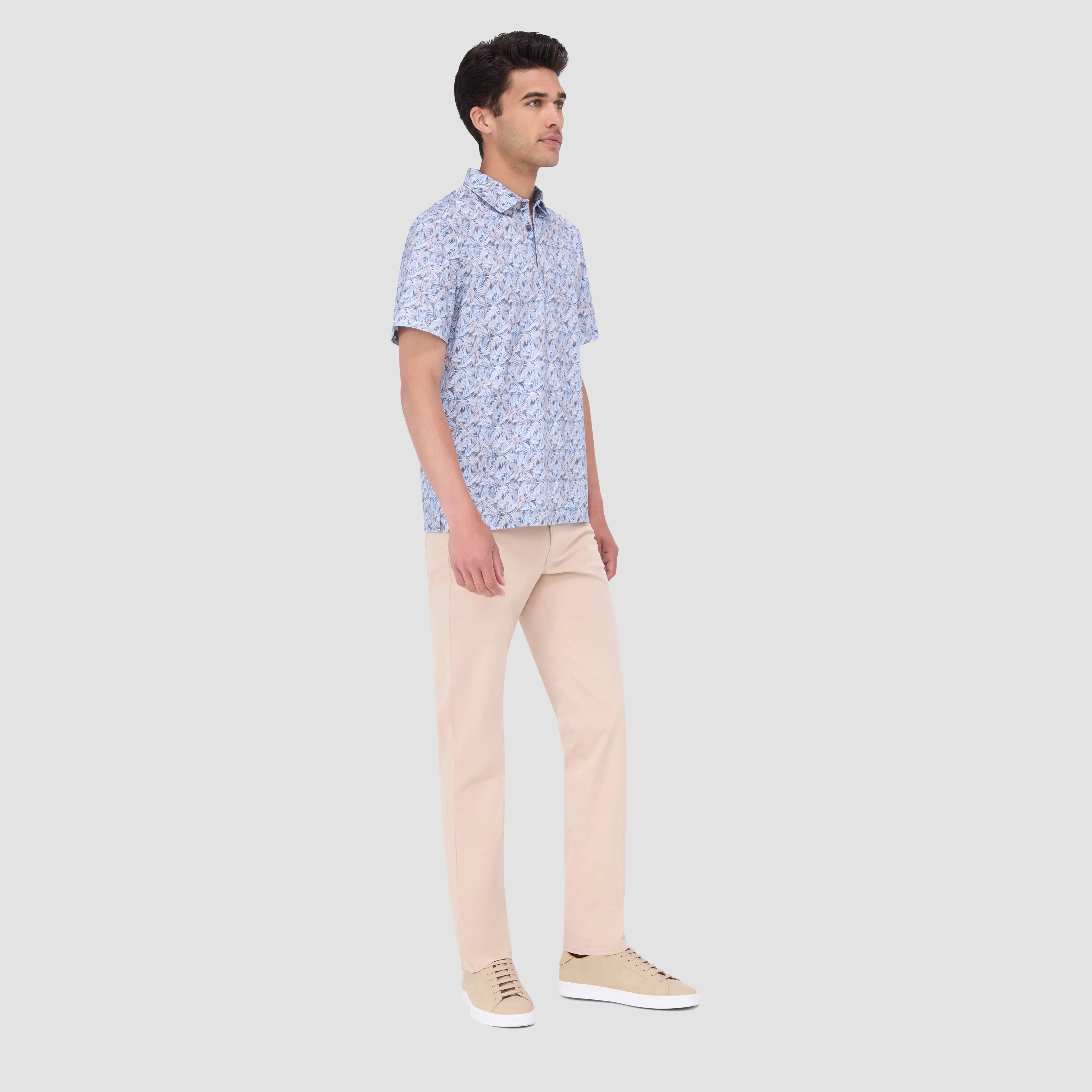 Victor Leaf Print OoohCotton Polo