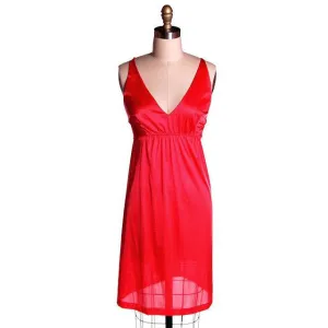 Vintage  Coral  Baby Doll Nighty Vanity Fair 1970s 36B