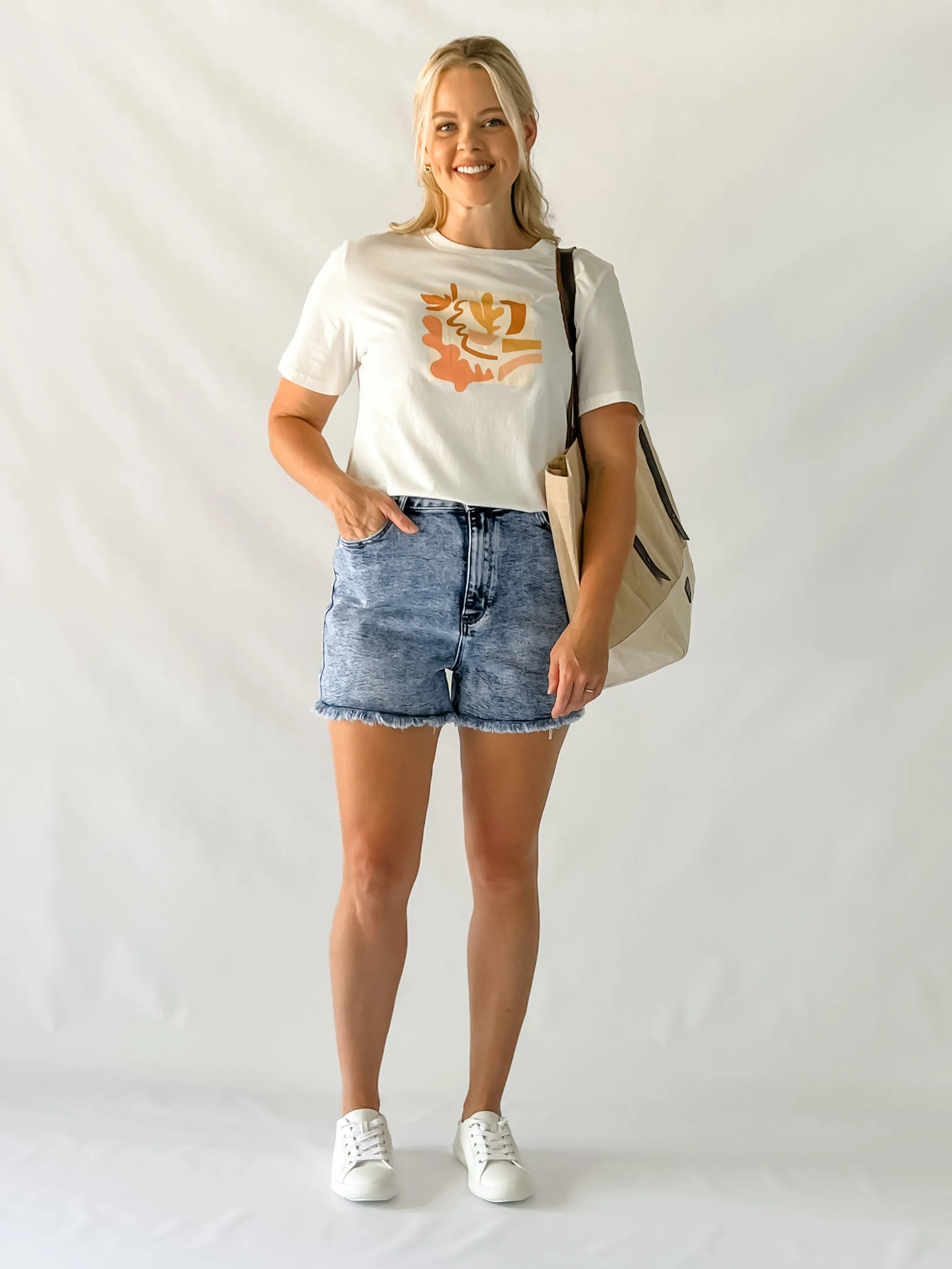 VINTAGE DENIM SHORTS - ACID WASH