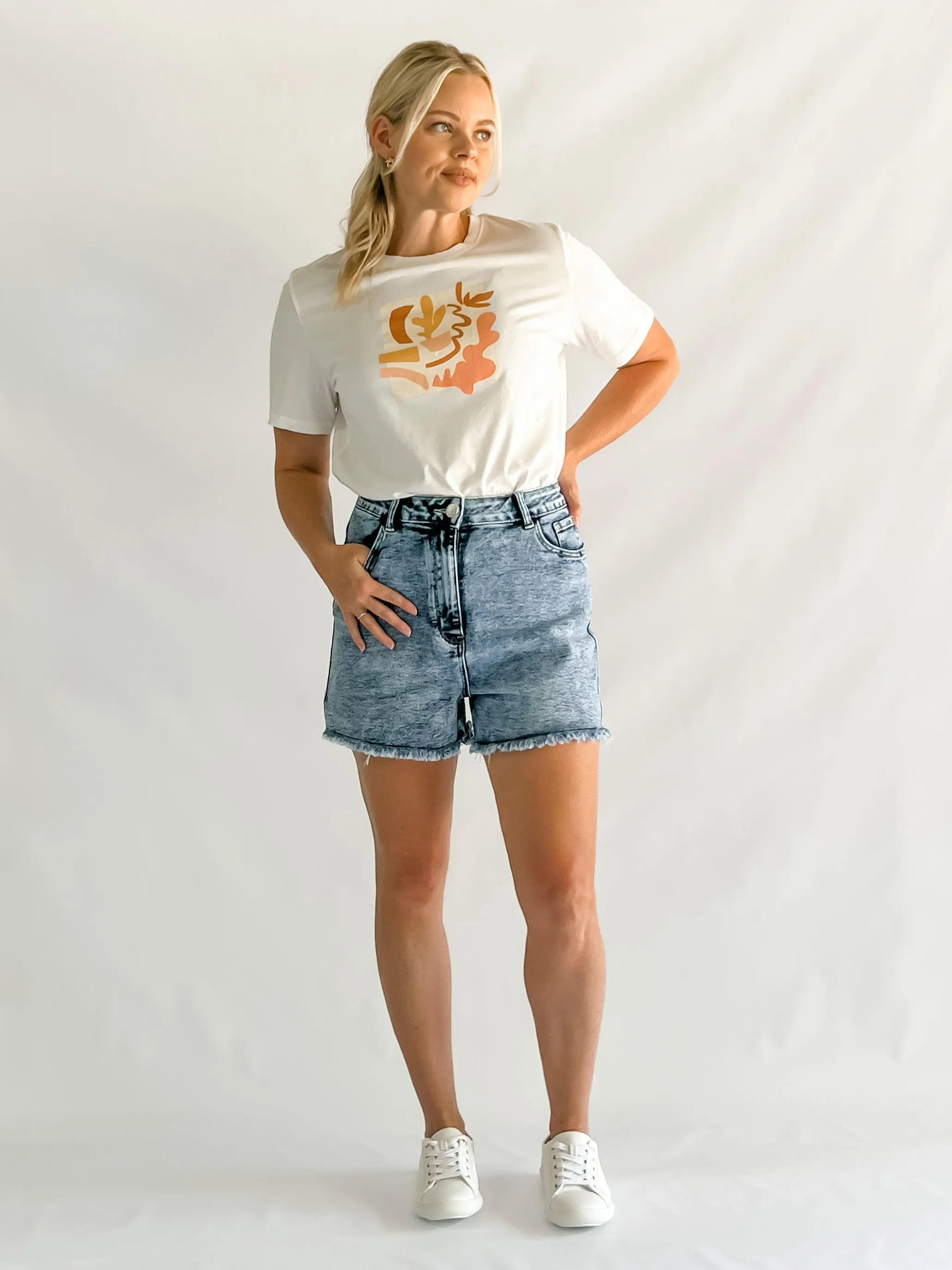VINTAGE DENIM SHORTS - ACID WASH