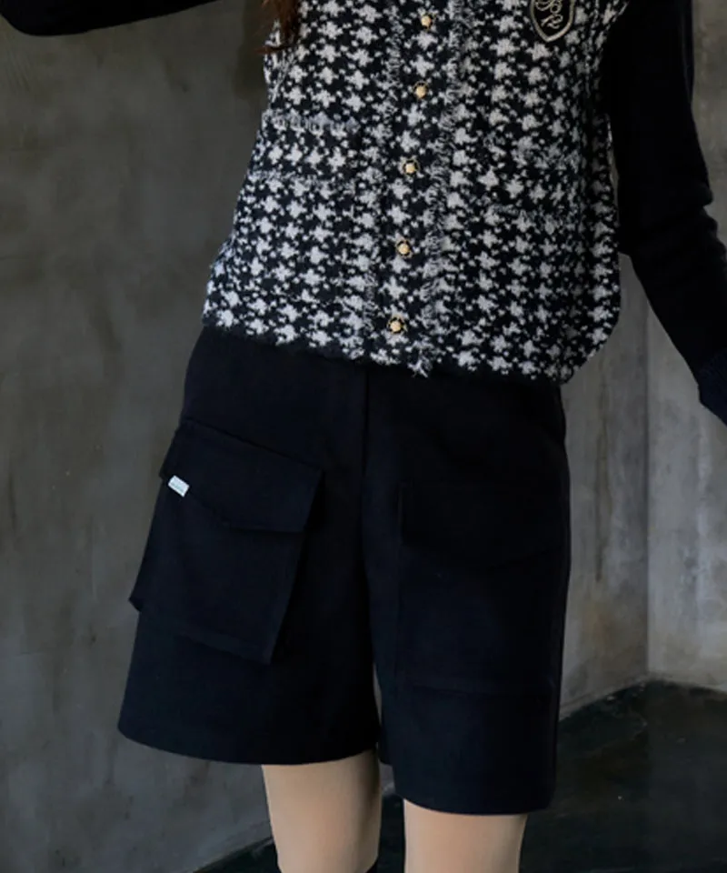 [Warehouse Sale] BENECIA 12 Brushed Pocket Shorts 11/8 - Black