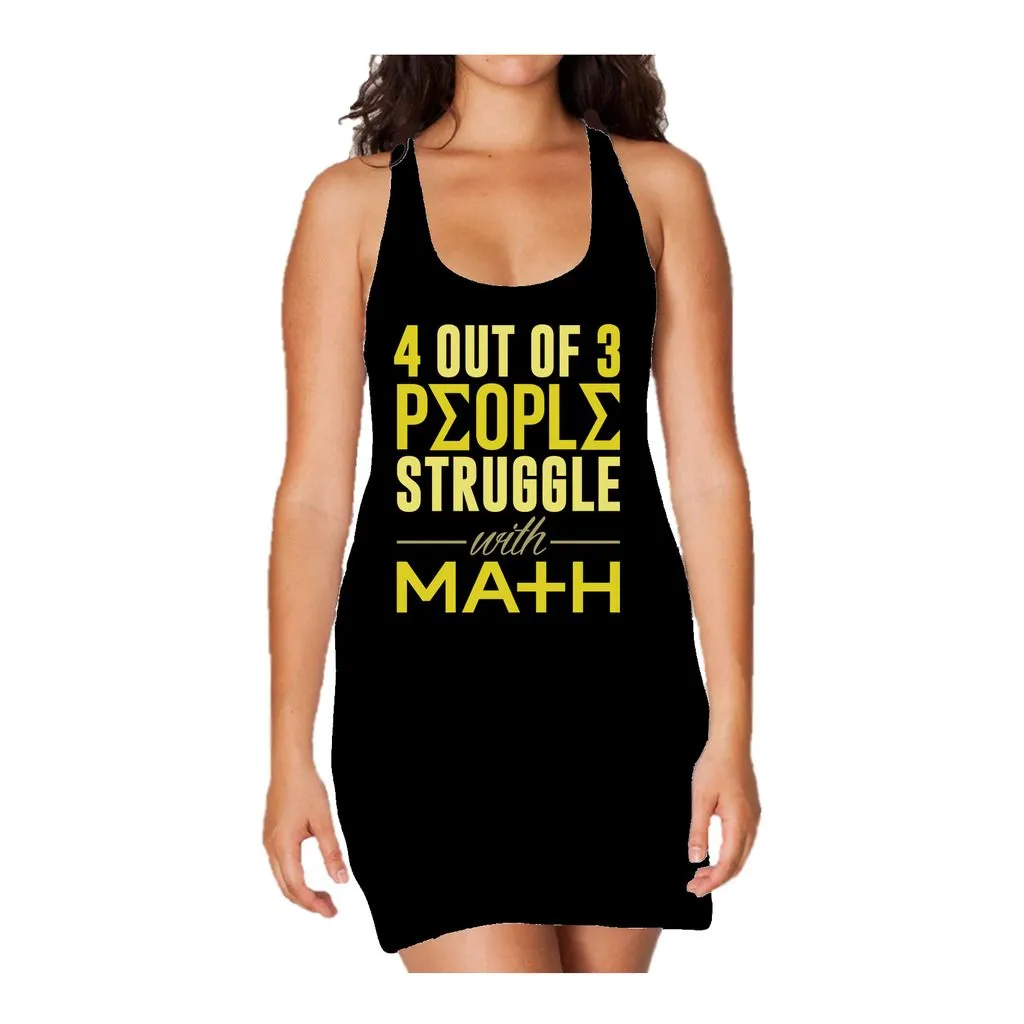 Weird Science 4 Out Of 3 People Official Women's Long Tank Dress (Black)