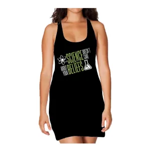 Weird Science Science Doesn't Care Official Women's Long Tank Dress (Black)