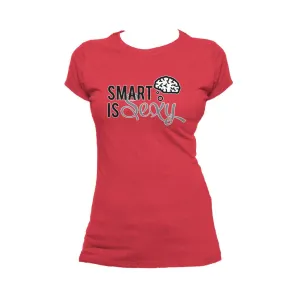 Weird Science Smart Is Sexy Official Women's T-shirt (Red)