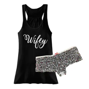 Wifey Leopard Rumba Pajama Set