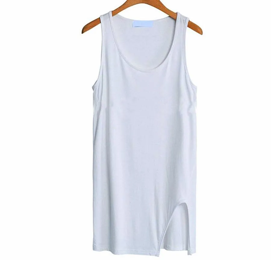 Women Long Tanks Tops Sleeveless Solid Vest Beautiful Slim Tops