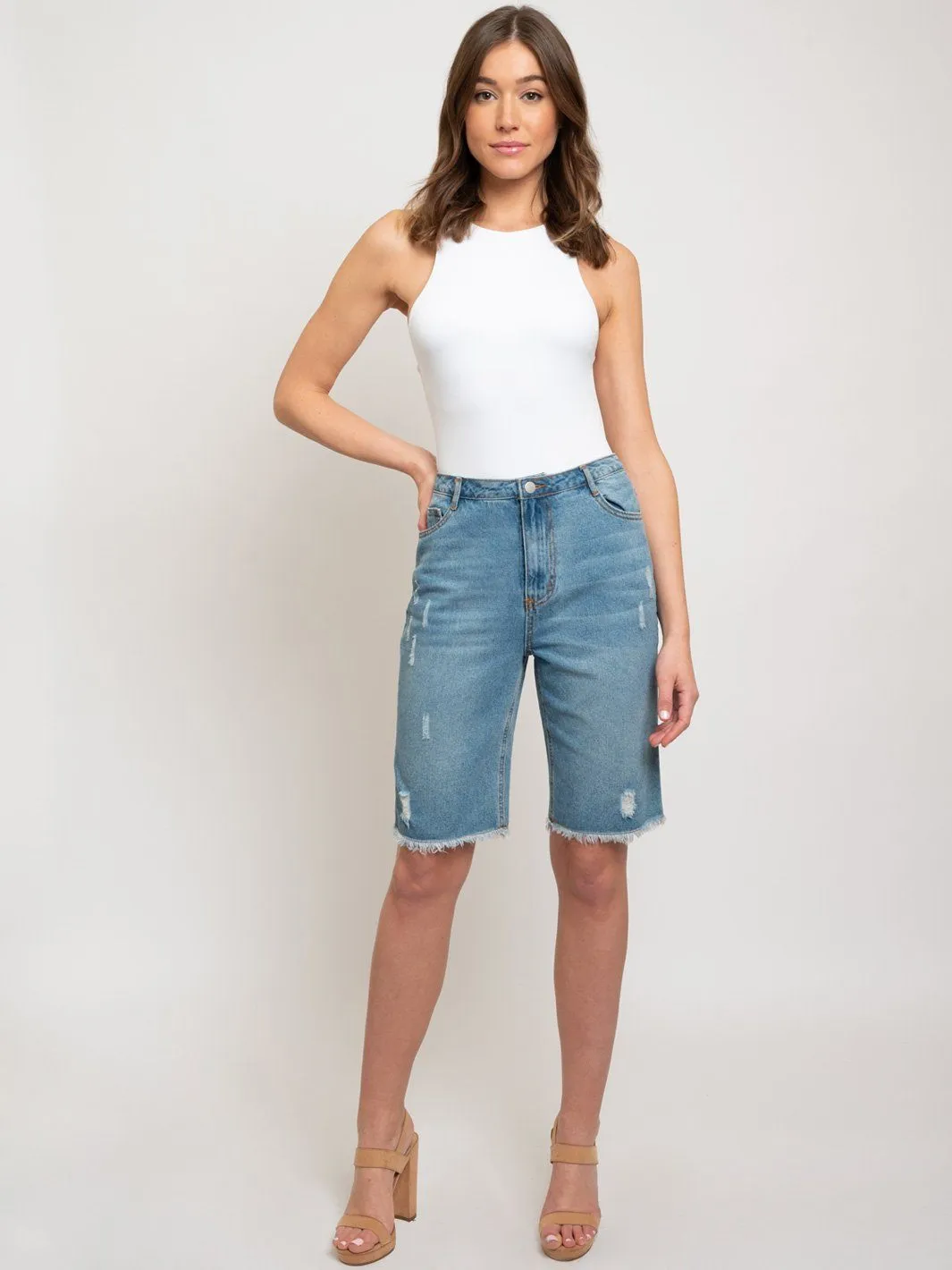 WOMEN'S DENIM BOYFRIEND SHORTS