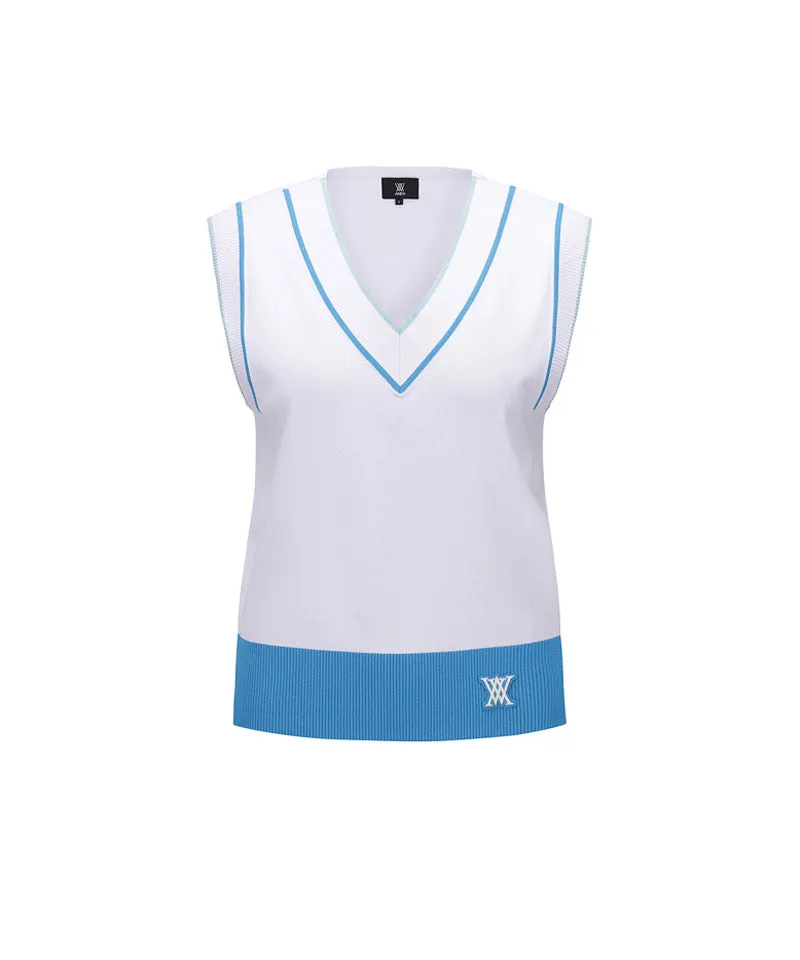 Women's Essential V-Neck Vest - White